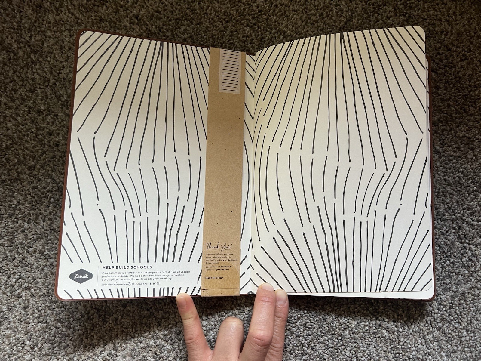 Denik Embroidered Notebook & Pouch Set, Journal 144 pages . Its Going to Be Okay