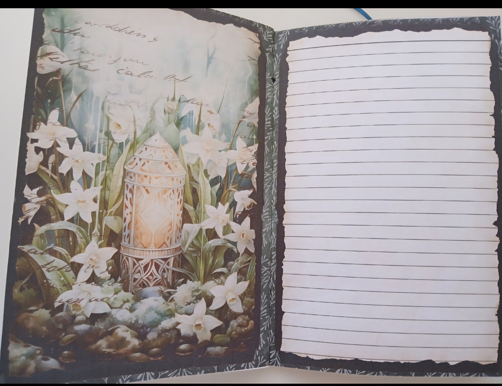Junk Journal Booklet “IMBOLC” Handmade Gaelic Festival Spring 5.5″x8.5″ 40pg