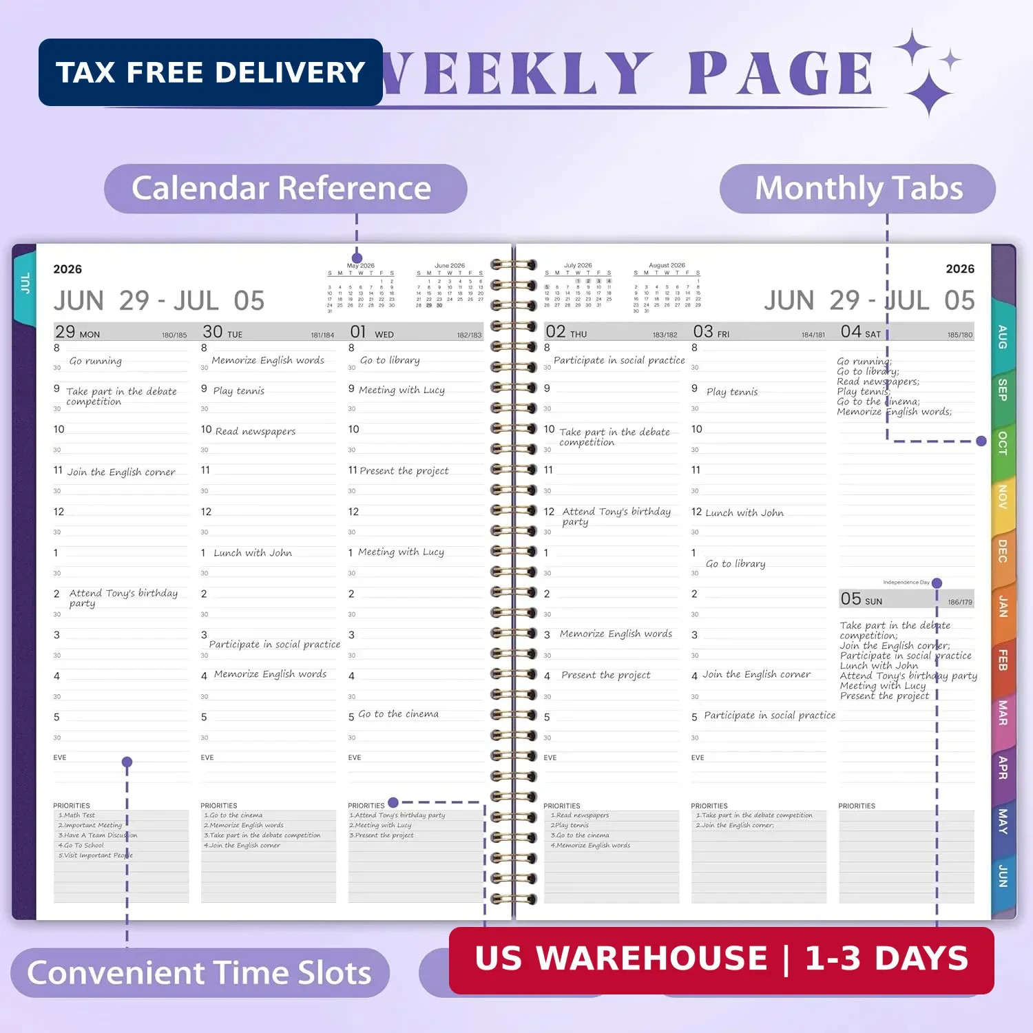 Share 2026-2027 Appointment Book/Planner – 8.2″ x 11″, Daily Planner 2026-2027