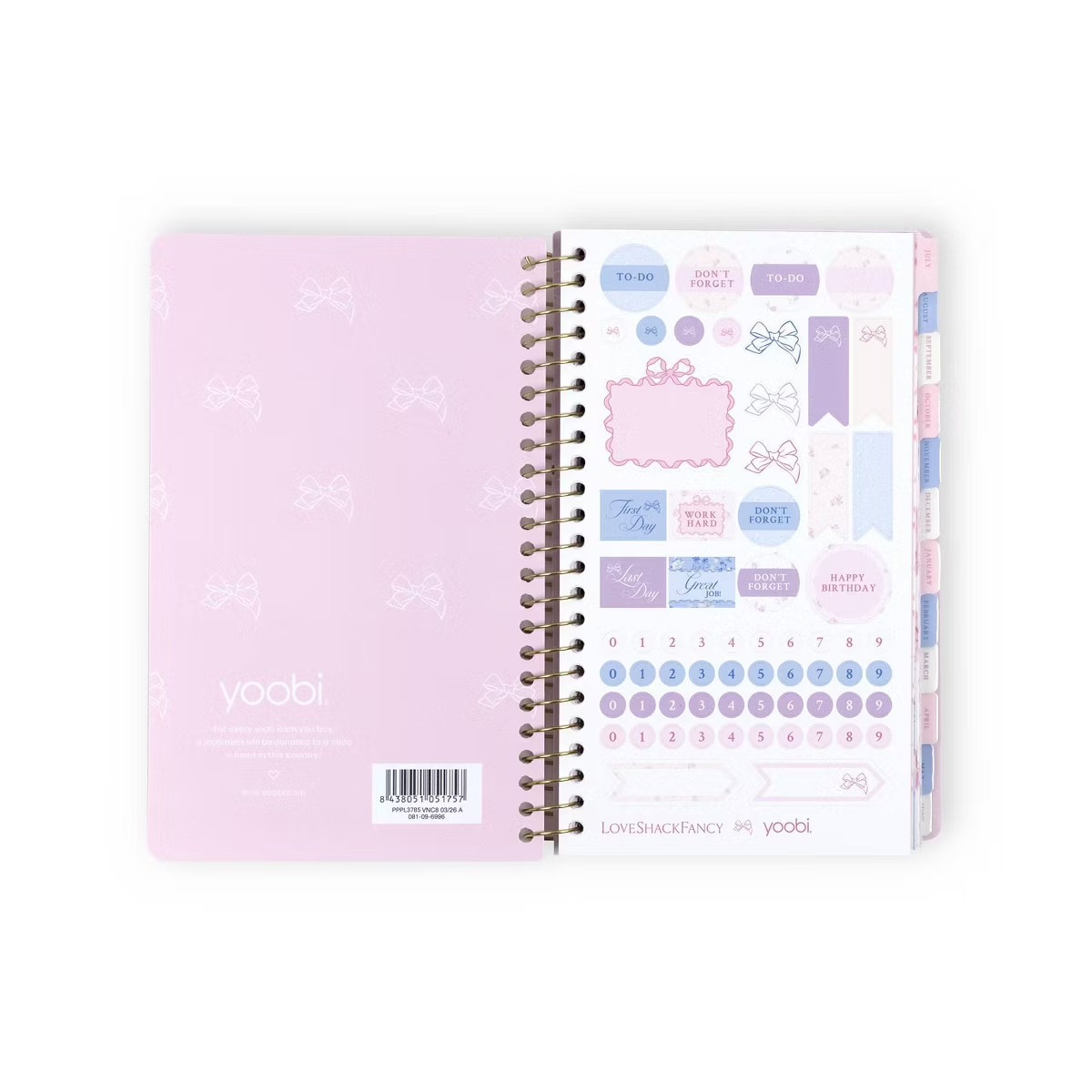 LoveShackFancy x Target Monthly and Weekly Planner 5″x 8″ Ballet Bloom