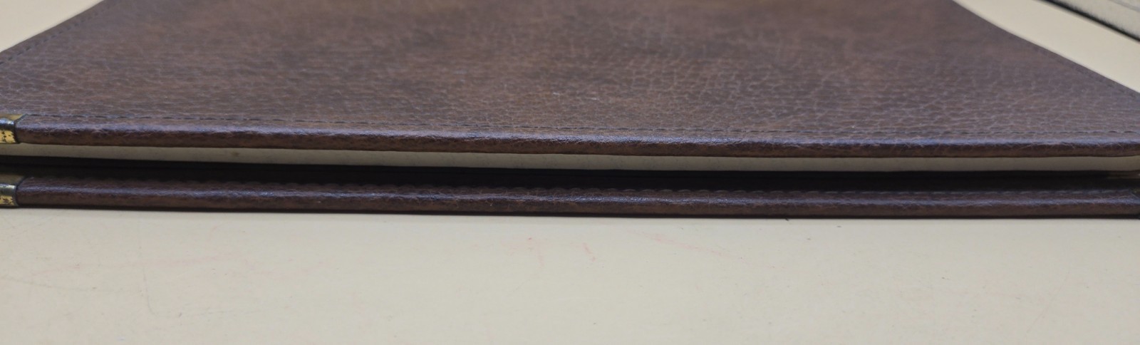 VINTAGE Executive ScanCard Systems Organizer Brown Leather Binder 12.25″x9.25″
