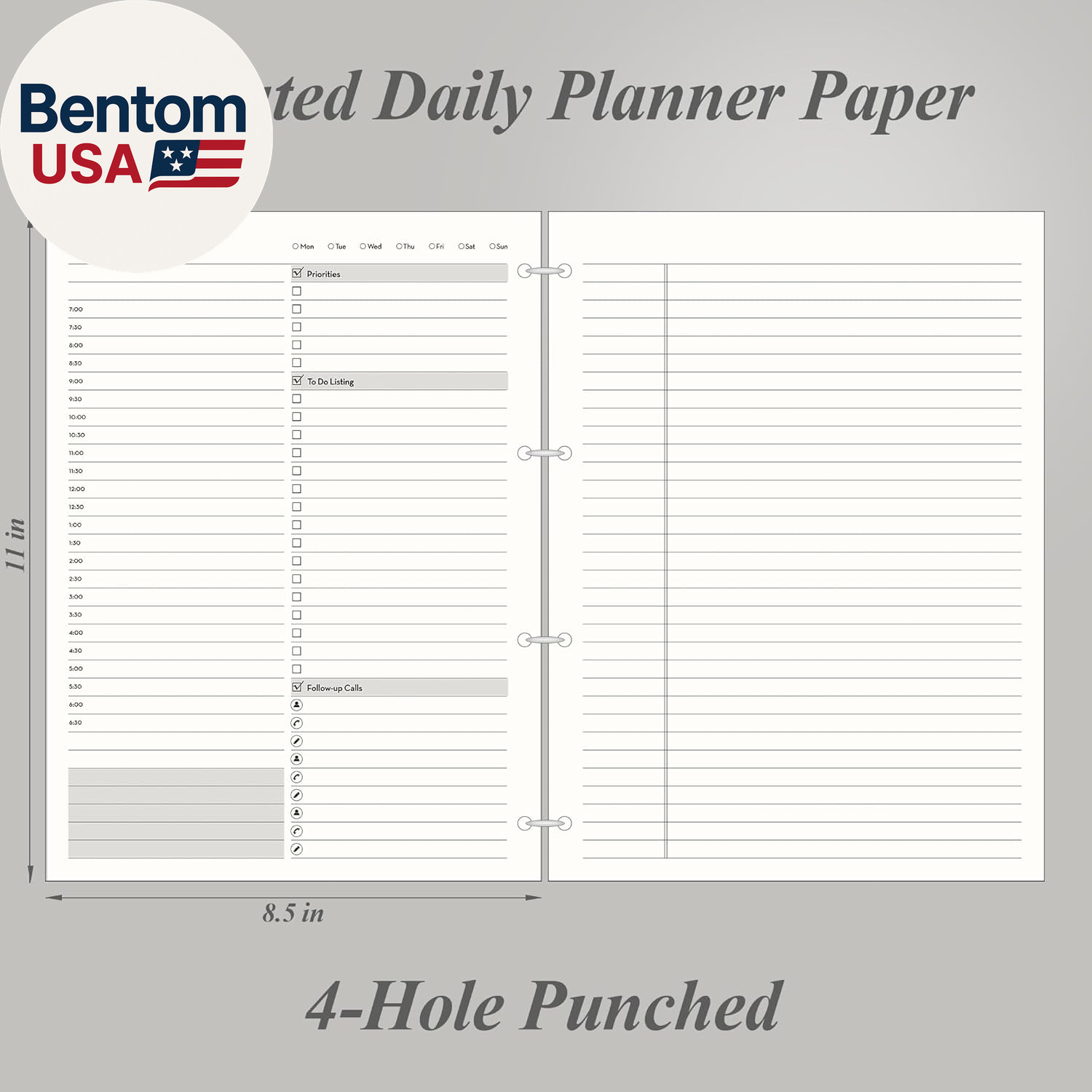 Undated Daily Planner – A4 Large to Do List Notebook Appointment Book for Produc