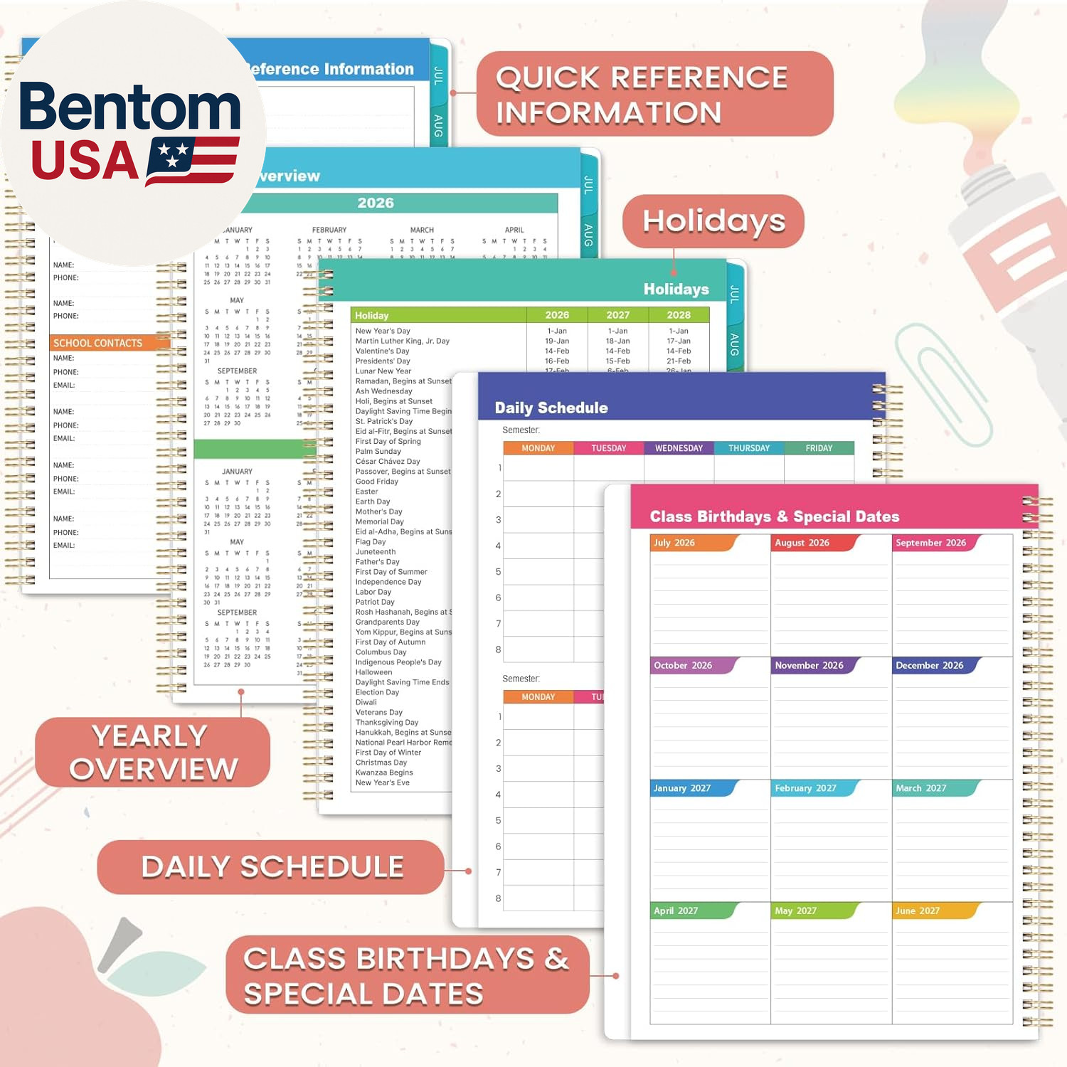 Teacher Planner 2026-2027 – Teacher Lesson Planners 2026-2027 from July 2026- Ju