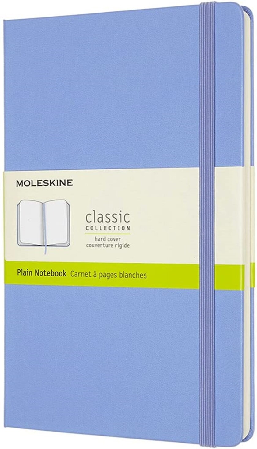 Moleskine Classic Notebook Hard Cover Large Plain/Blank Hydrangea Blue 240 Pages