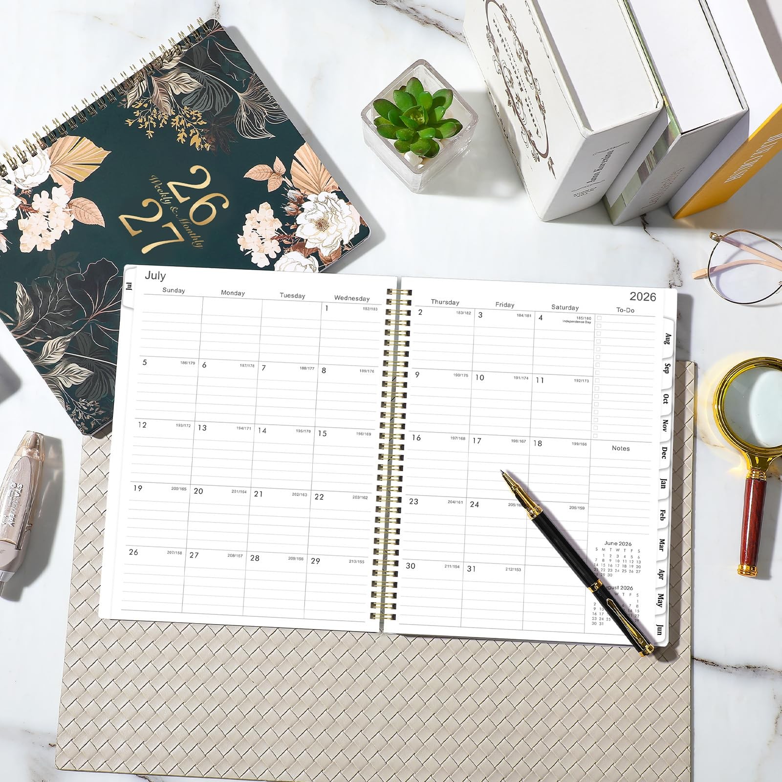 2026-2027 Planner – 9″ x 11″, Weekly & Monthly x black