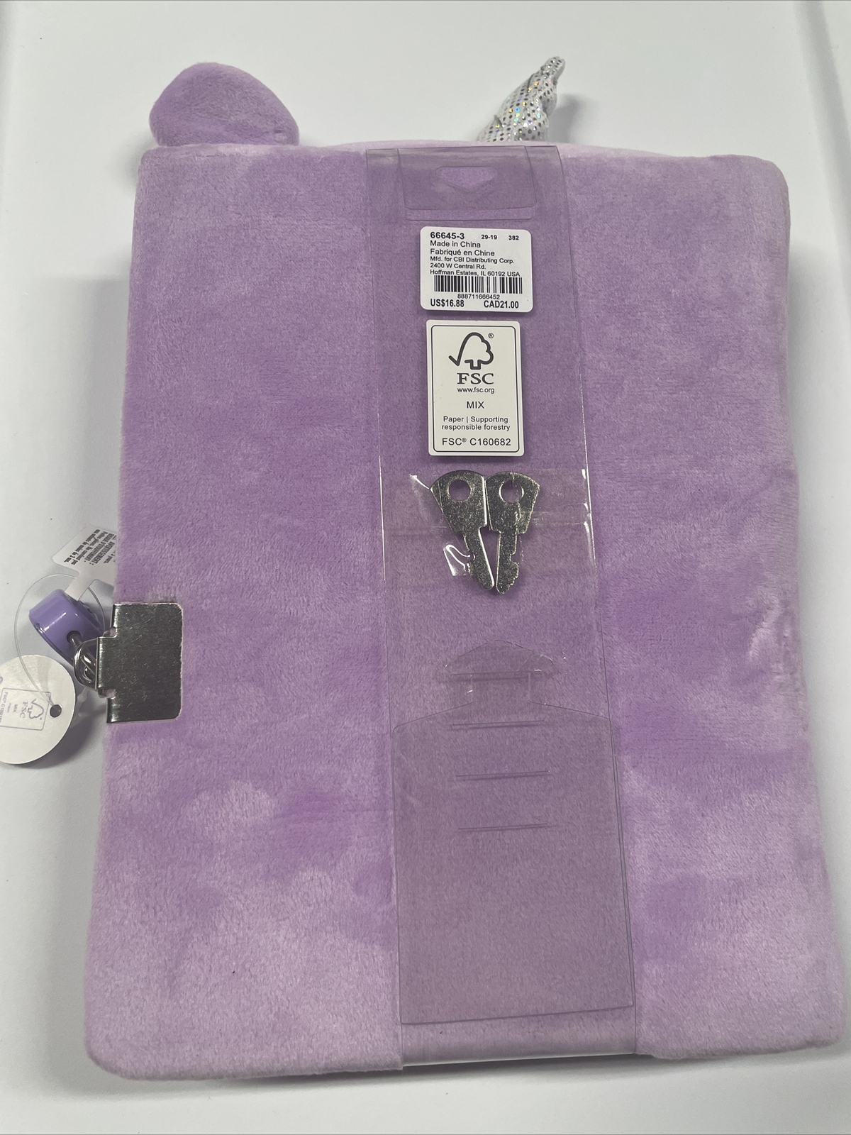 Claires Lockable Purple Hoodie Diary/Journal with Keys Brand New