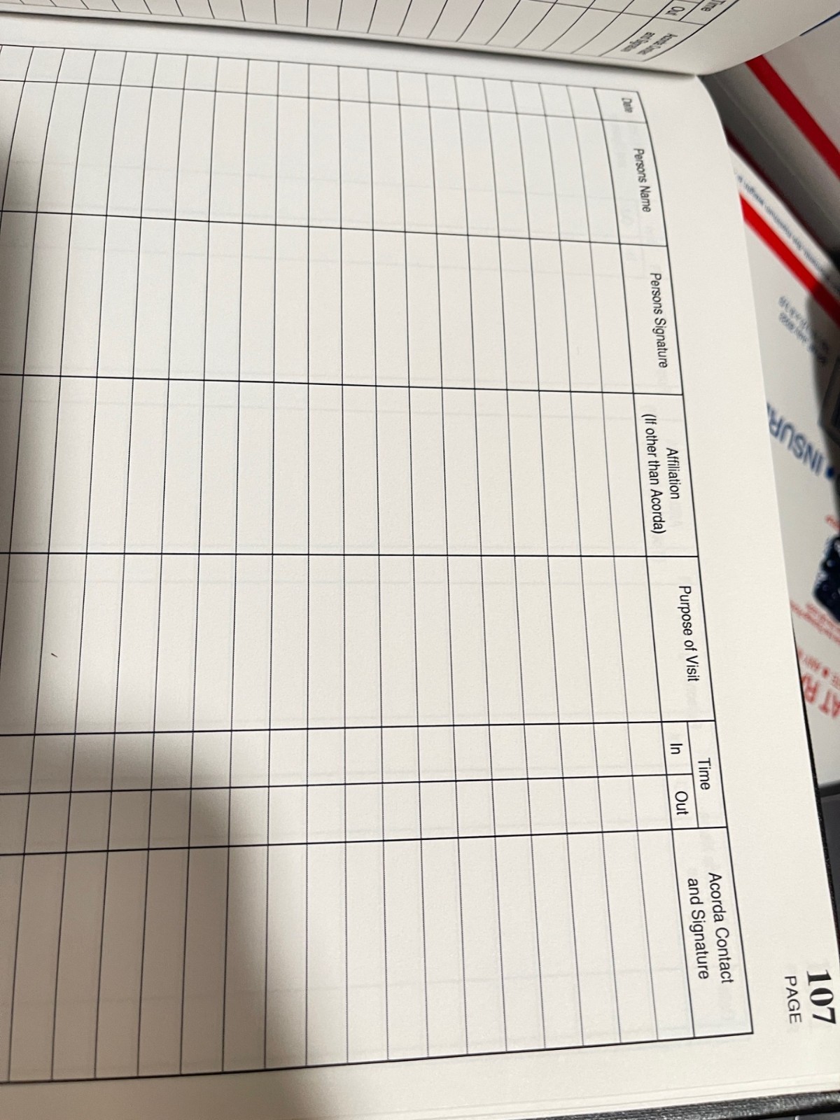GXP ROOM LOG IN, VISITOR LOG NOTEBOOK/RECORD Previous company 144 pages(K17