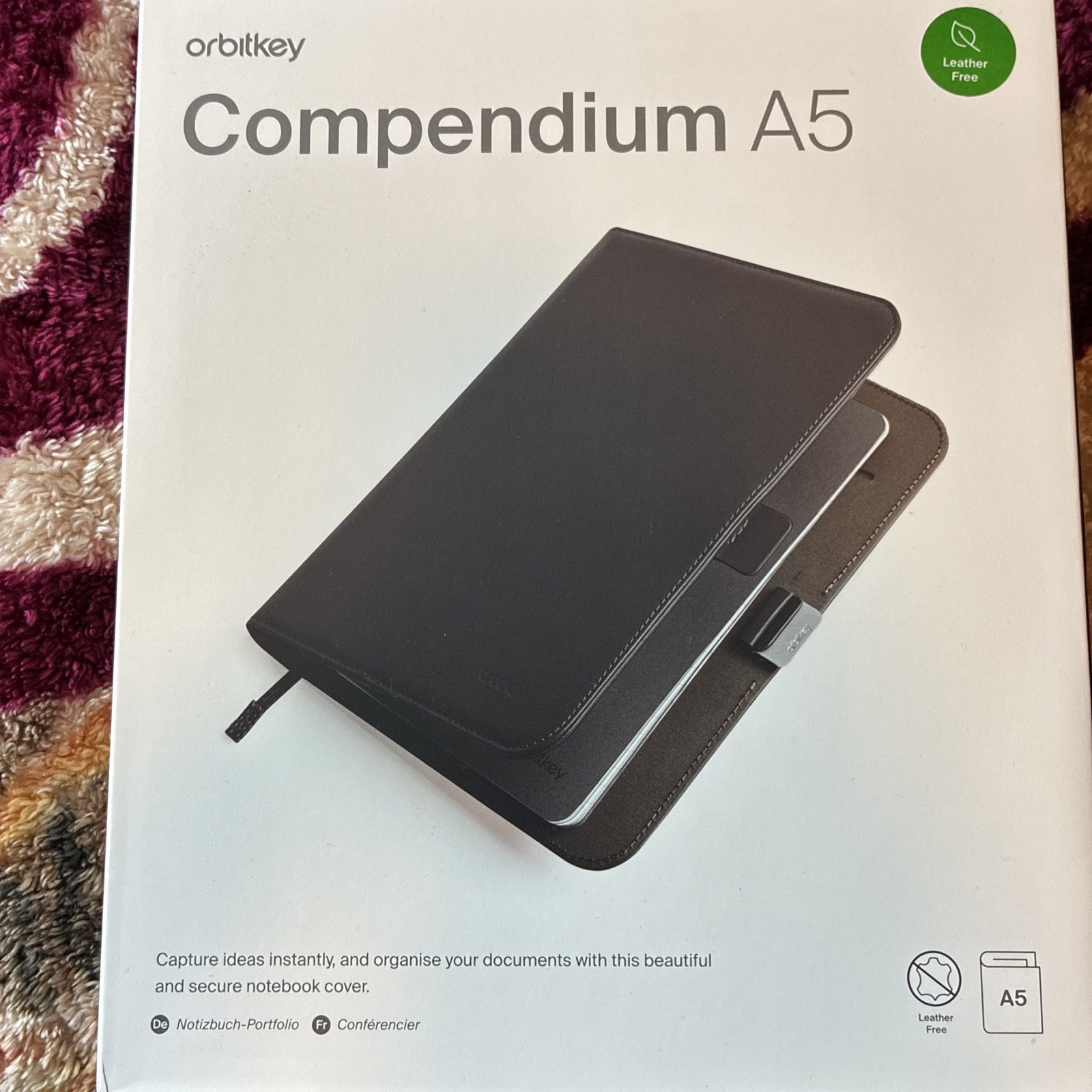 Orbitkey Compendium Leather-Free A5, Black, NIB