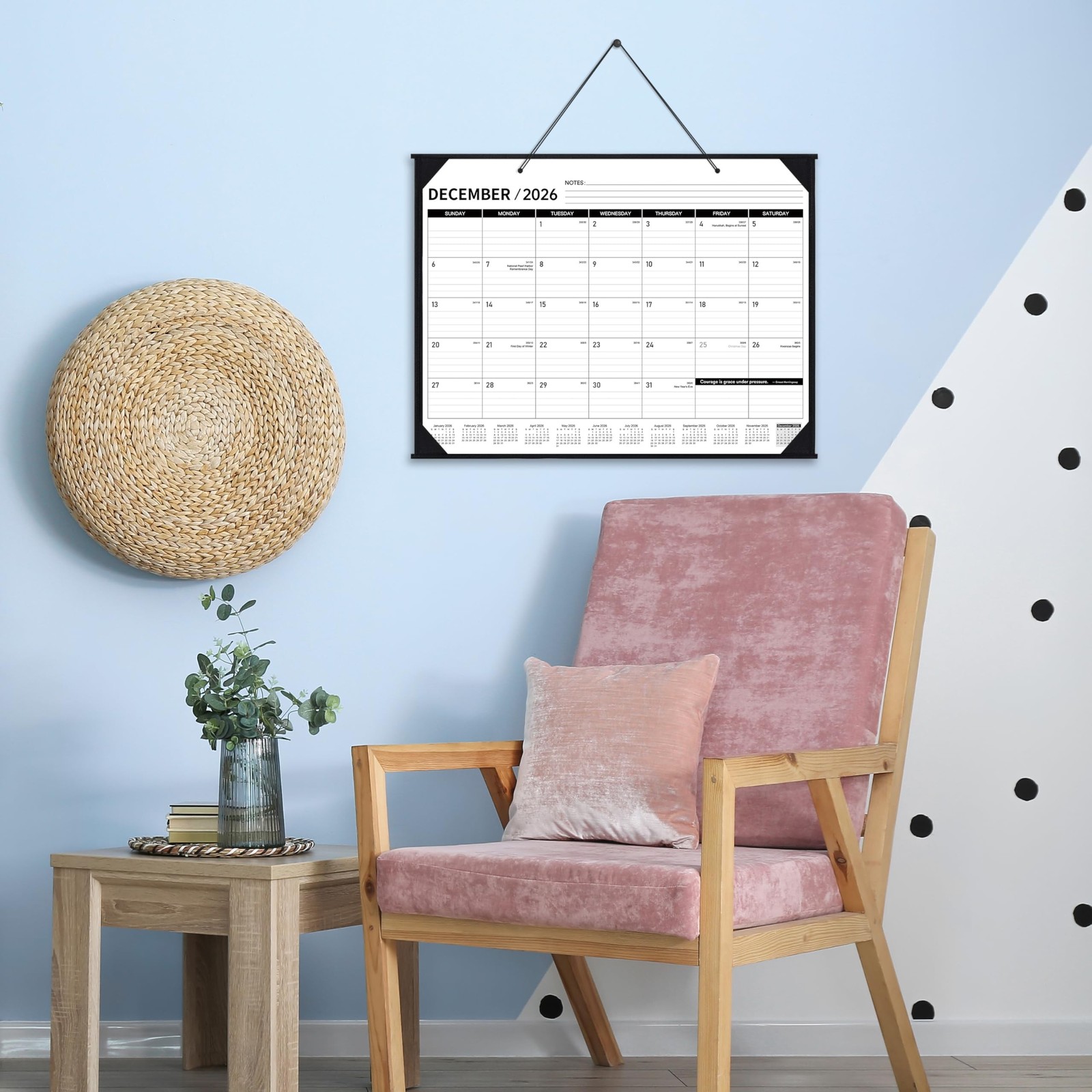 2026-2027 Desk Calendar – JUL. 2026 – DEC. 2027, 22″ x 17″, Large Desk Cal