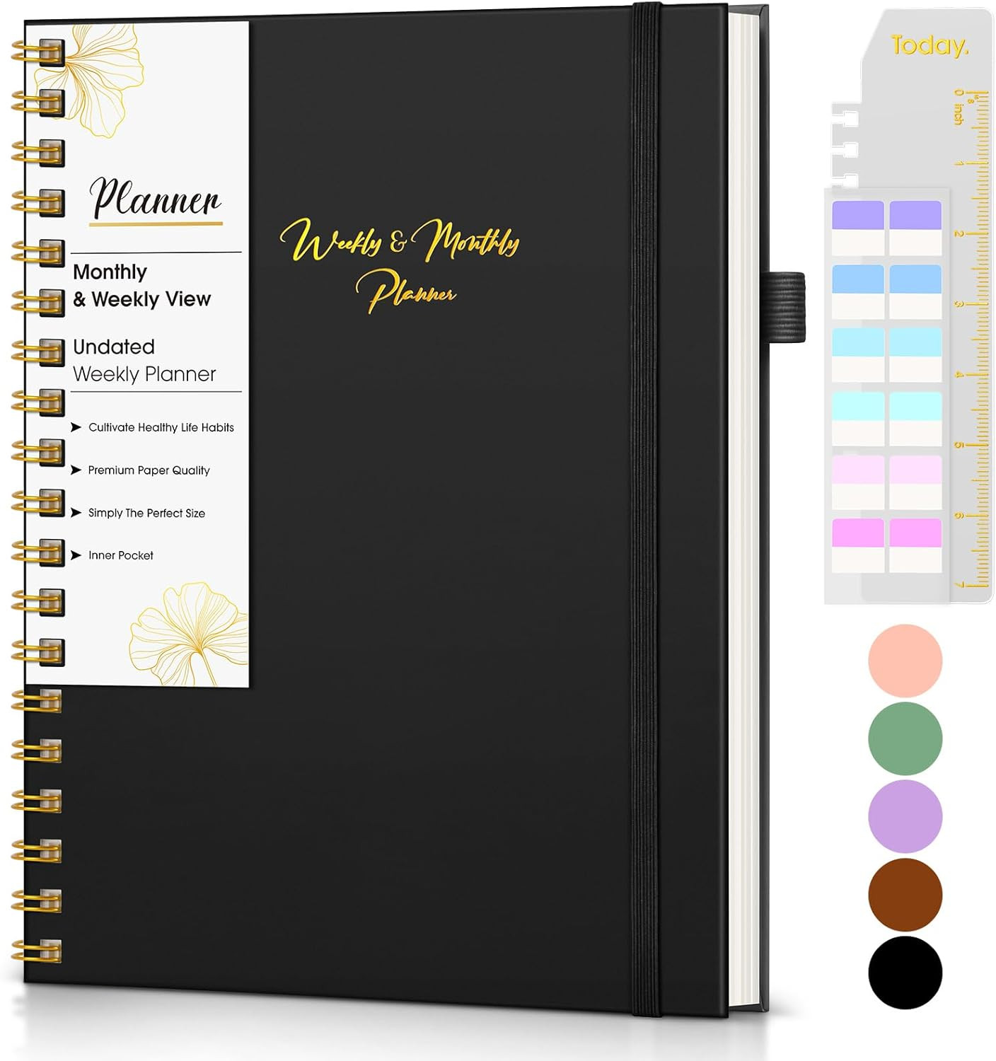 Undated Weekly and Monthly Planner, B5 Large Weekly To Do List Notebook with Goa