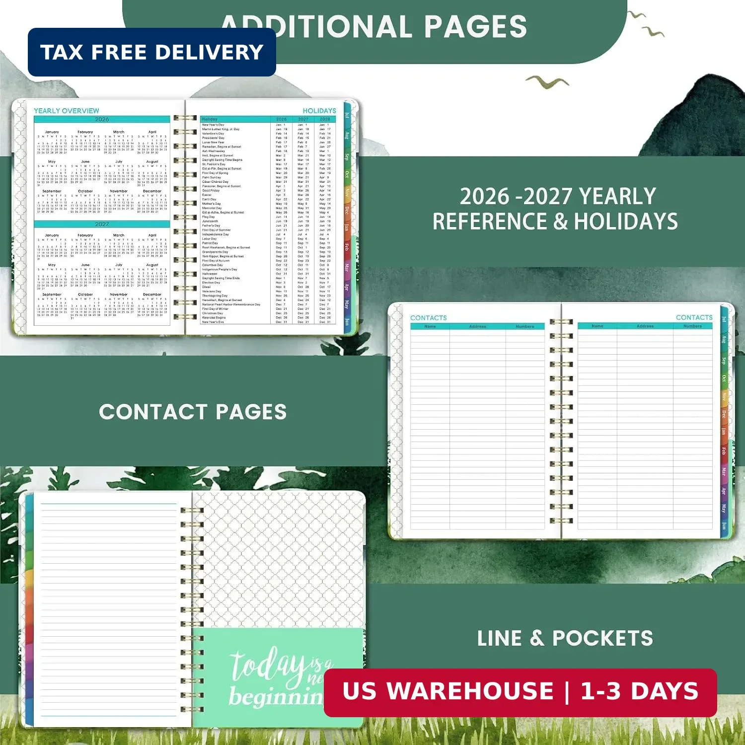2026-2027 Planner – Planner Weekly and Monthly, Planners 2026-2027 from Jul.2026
