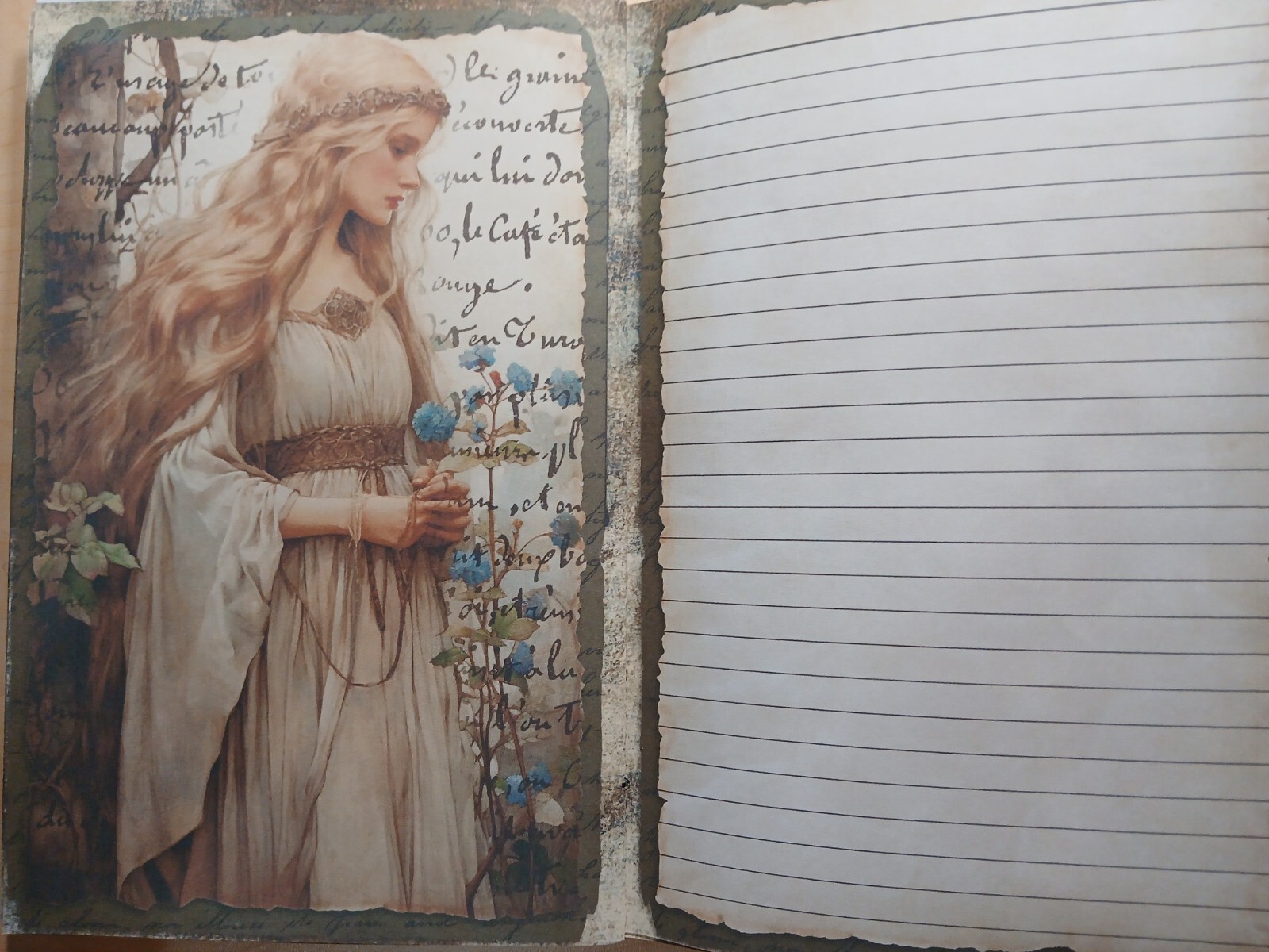 Junk Journal Booklet “WICCAN 2″ GRIMOIRE SPELLBOOK HANDMADE Lg 6″x9” 40pg