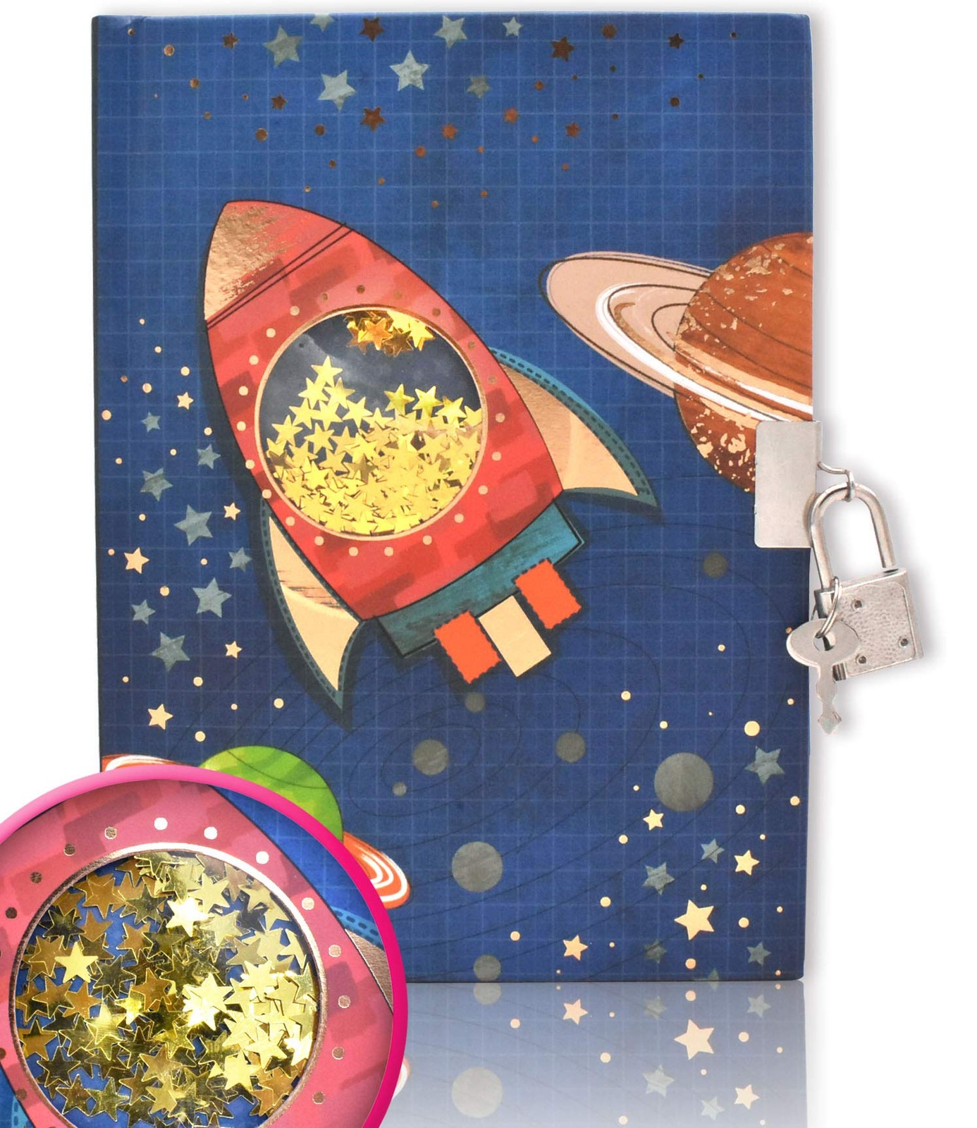 Boys Diary with Lock Space Journal 160 Pages Kids Secret Notebook Gift