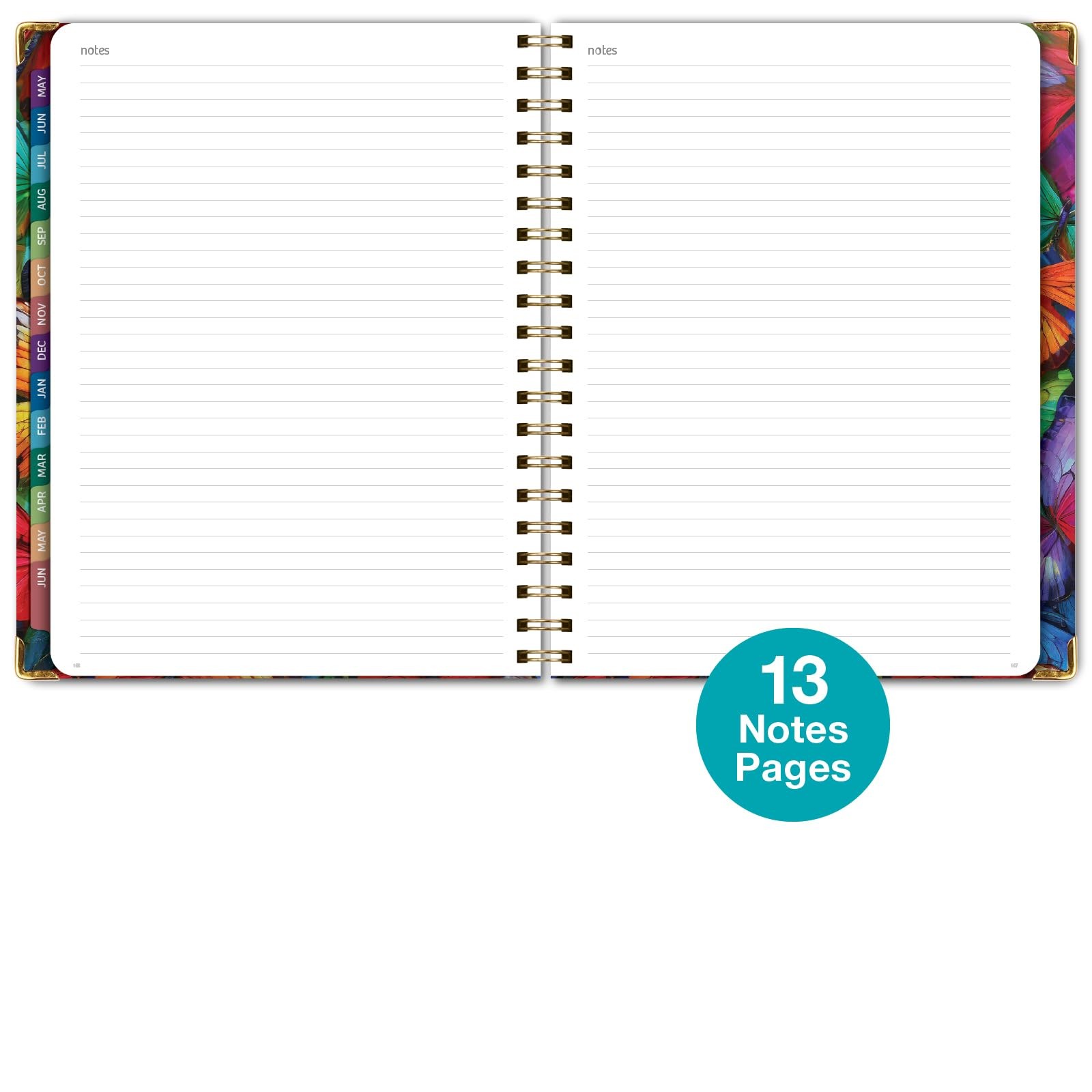 HARDCOVER Academic Year 2026-2027 Planner: 8.5″ x 11″, Colorful Butterflies