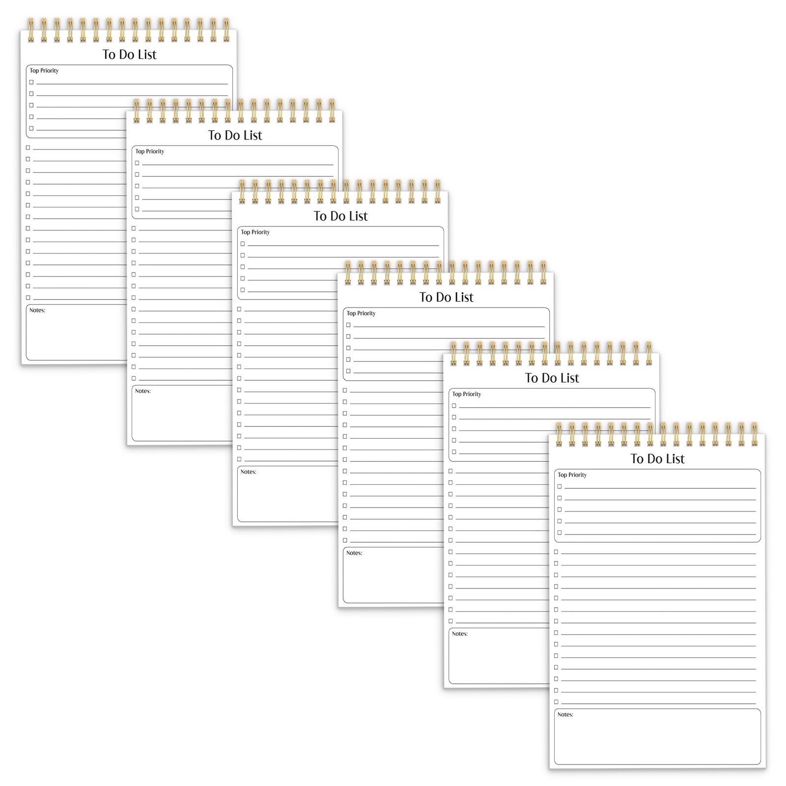 To Do List Mini Notepads, 5.5″ x 8.5″, Planning Note Pads, 50 Sheets Per Pad,…