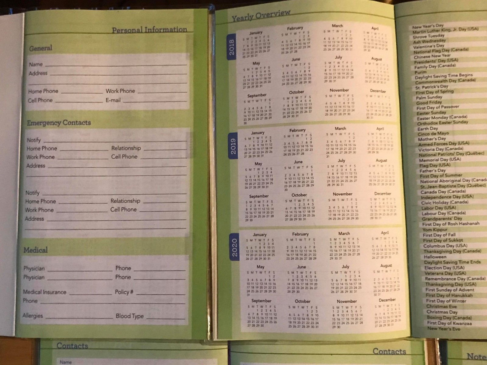 2 year 2018-19 Monthly Planner Calendar Organizer Pocket/Purse Size6 1/2″x3 3/4″