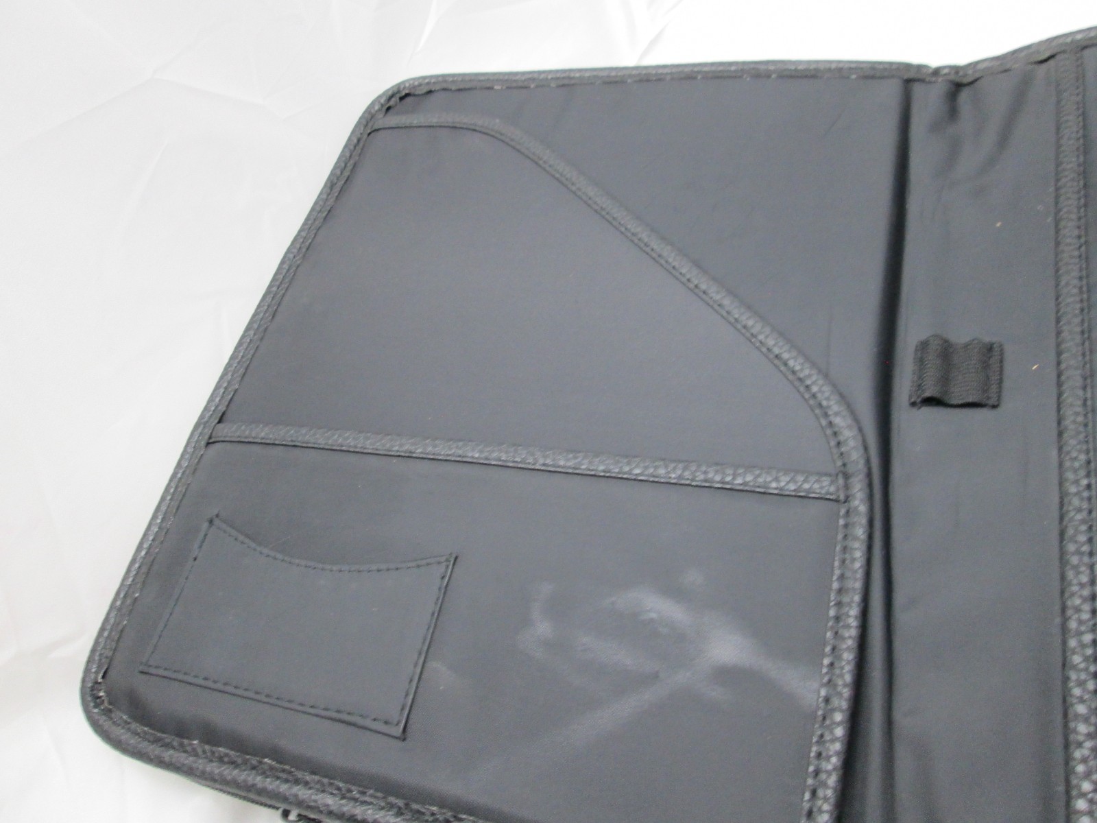 Black Tri-Fold Portfolio Organizer Planner Notepad 8.5″x11″ Legal Pad Folio