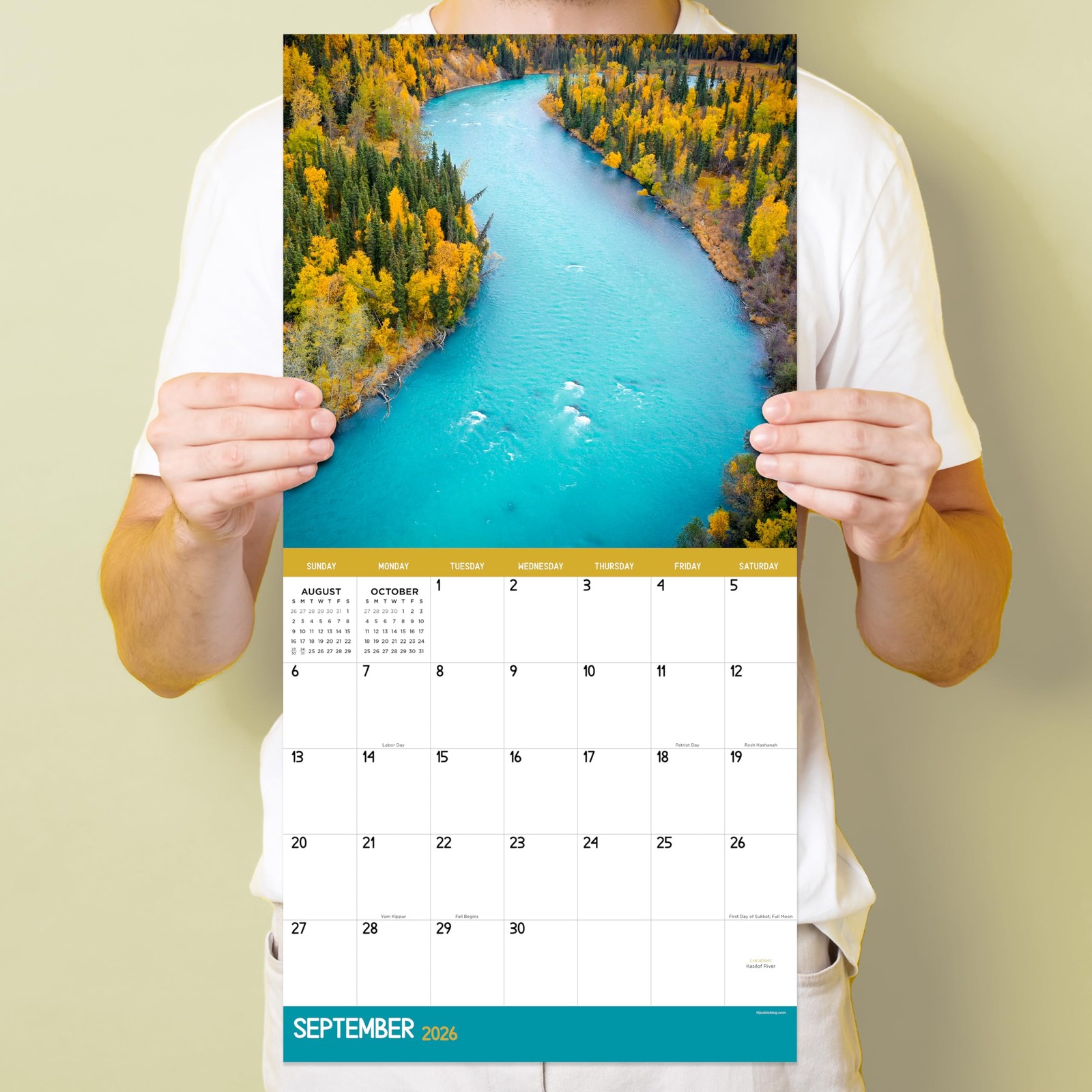 TF Publishing 2026 Alaska Wall Calendar – Large Grids for Wall,