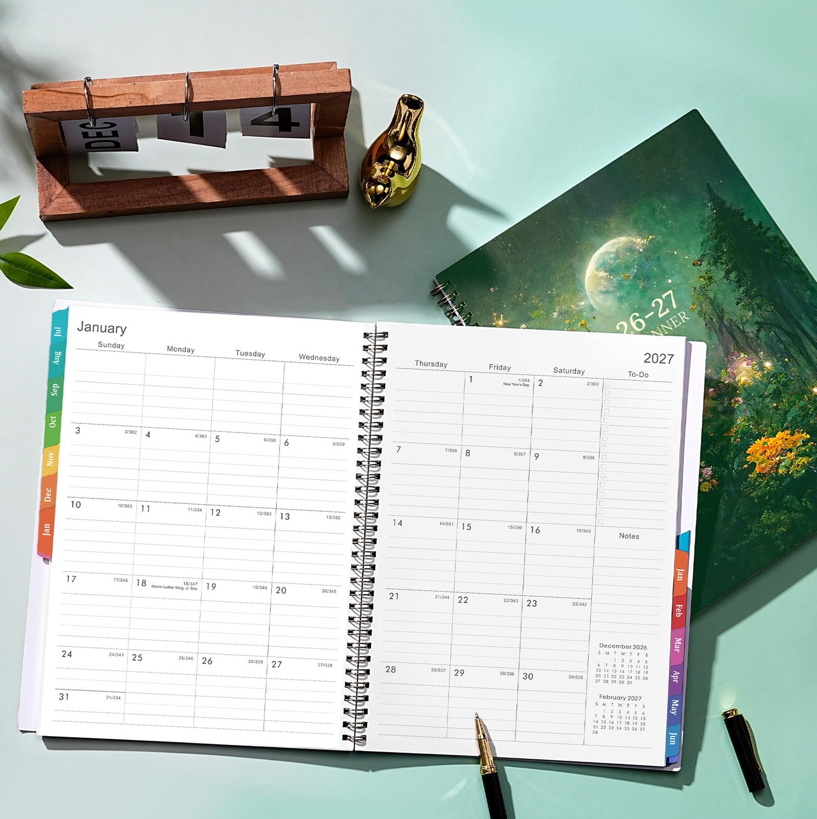 Planner 2026-2027 – Academic 2026-2027, Jul.2026 – Jun.2027, 9″ Green