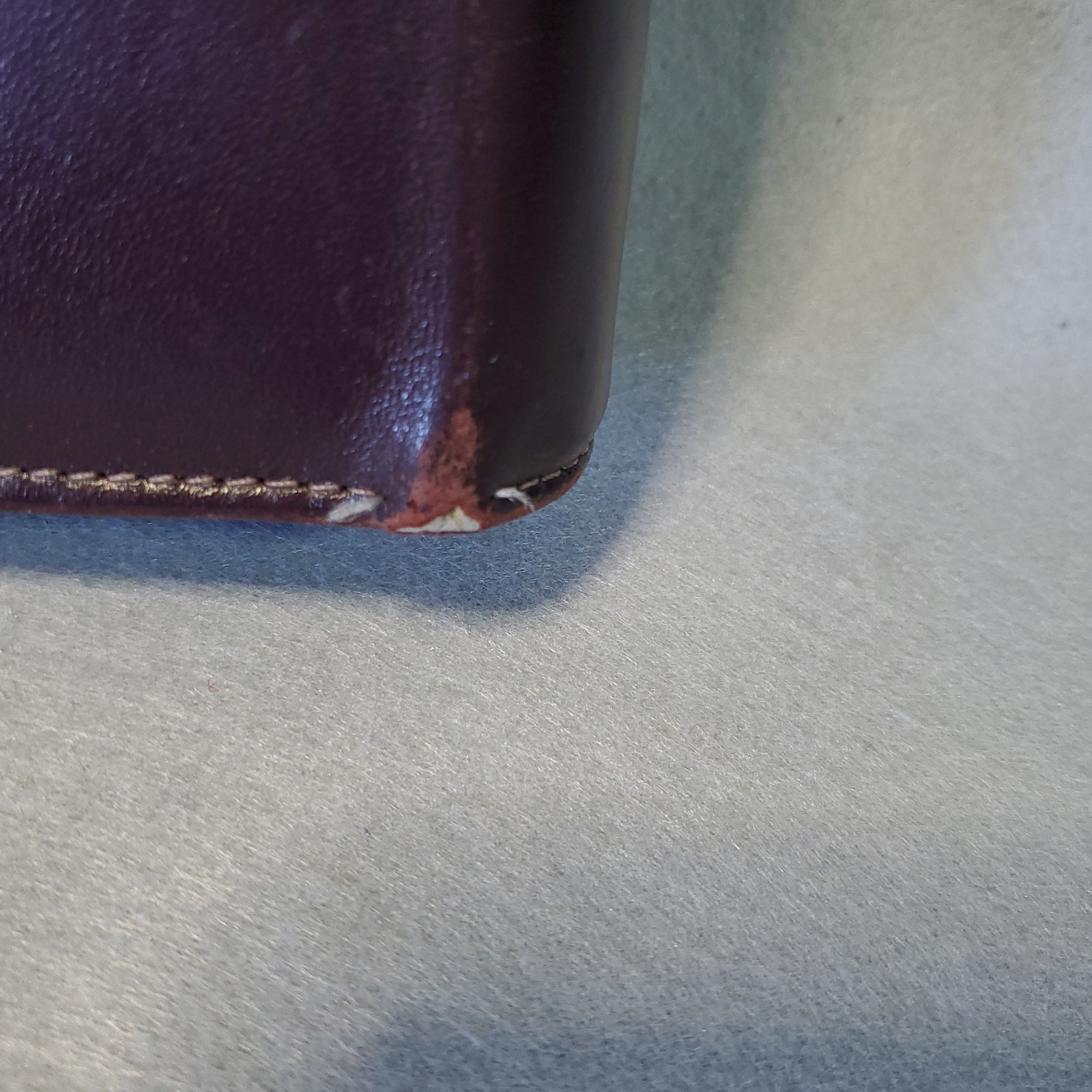 Franklin Full Grain Leather Day Timer Planner 7 Ring Red Brown Binder Vtg *READ*