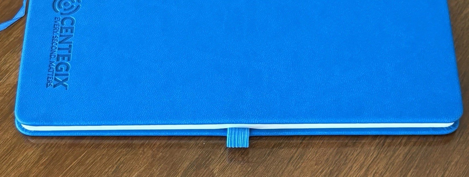 50 Page Wide Rule Lined Blue Notebook with Pen Loop and Page Marker