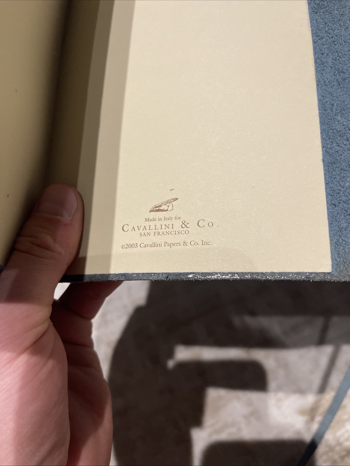 Cavallini & Co. Blue Leather Roma Lussa Journal 6×8 Inches