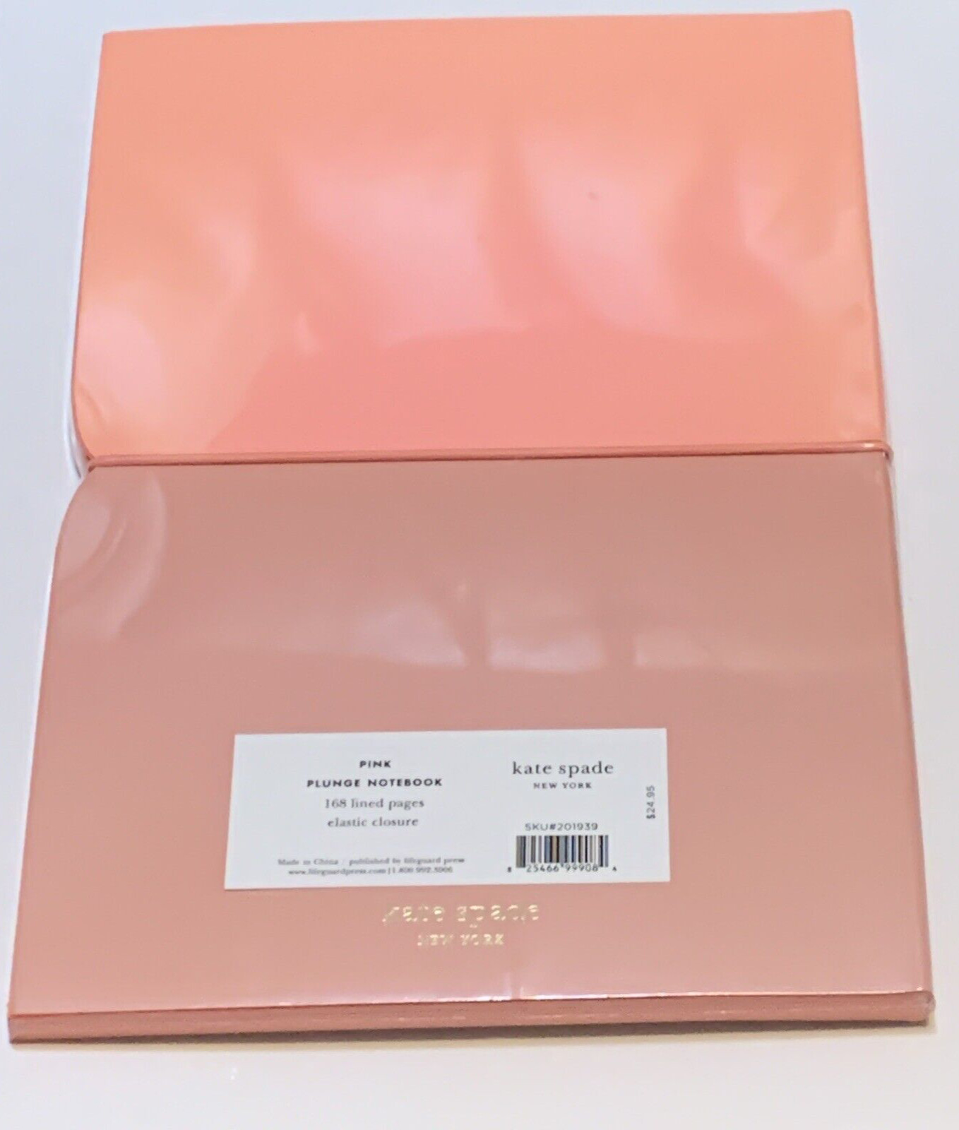 Kate Spade Pink Plunge Notebook 168 Lined Pages Elastic Closure New Seal Package