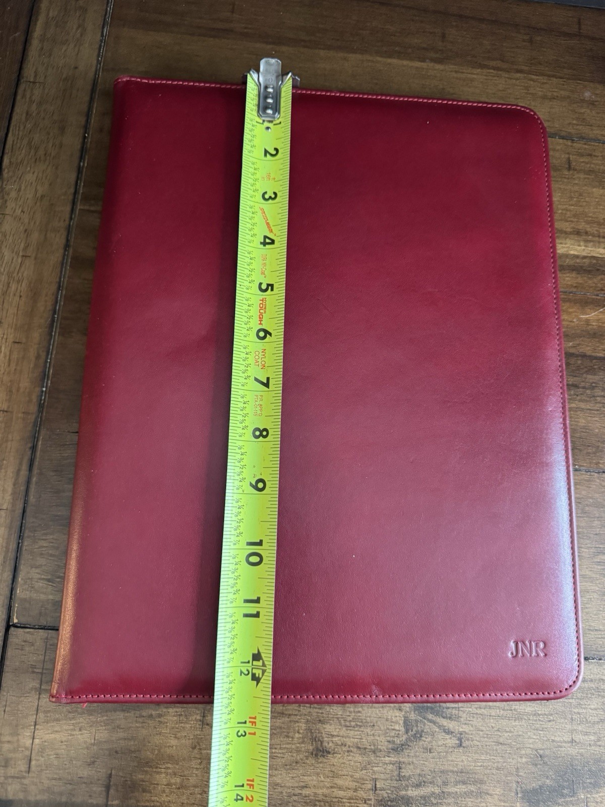 Red Leather Like Planner Organizer Padfolio Portfolio JNR Embossed 12.5×9.5