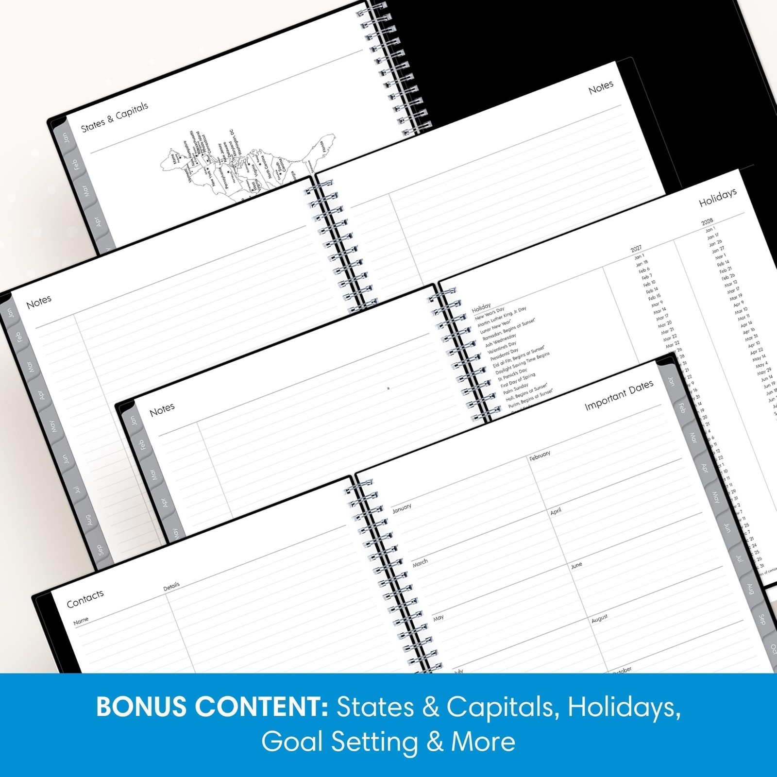 Blue Sky 2027 18 Month Monthly Planner Calendar, July 2026 – December 2027, 8…
