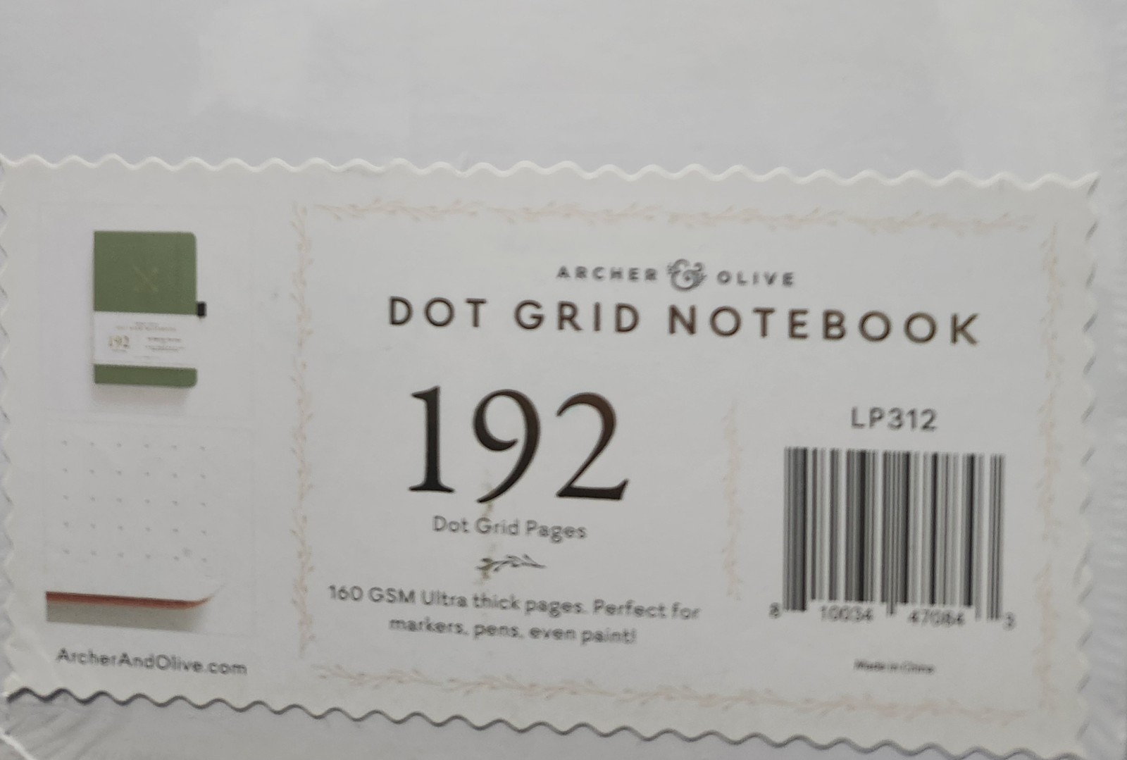 Archer And Olive 192 Dot Grid Page Light Green.
