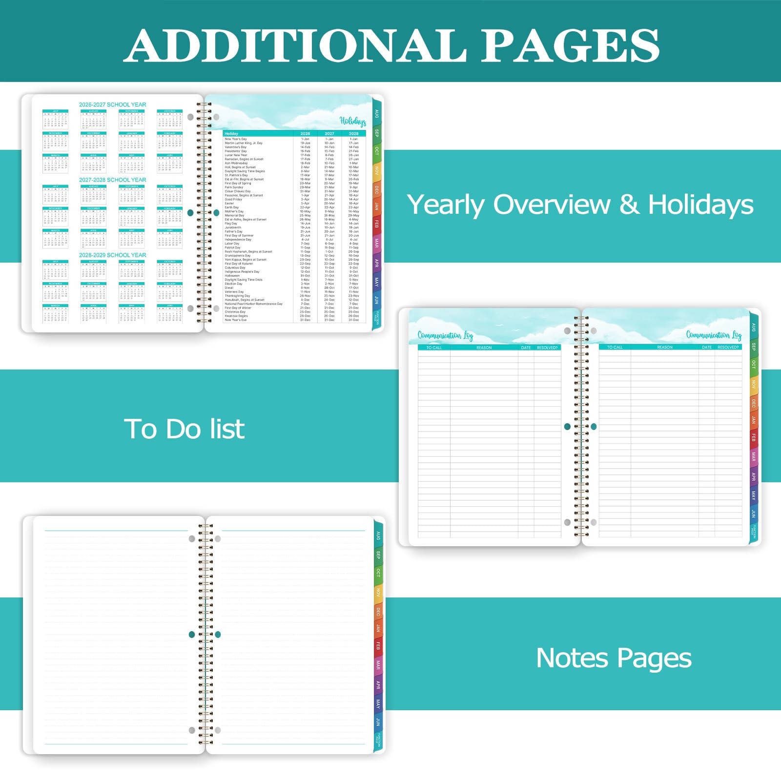 Student Planner 2026-2027 – Planner, School 8.5″ x 11″, Multi-colored