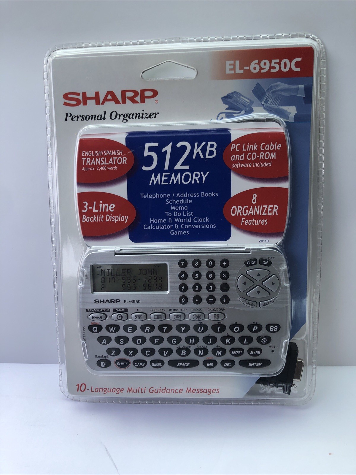 Sharp Personal Organizer EL-6950C Grey Translator Phone Address Book 512KB