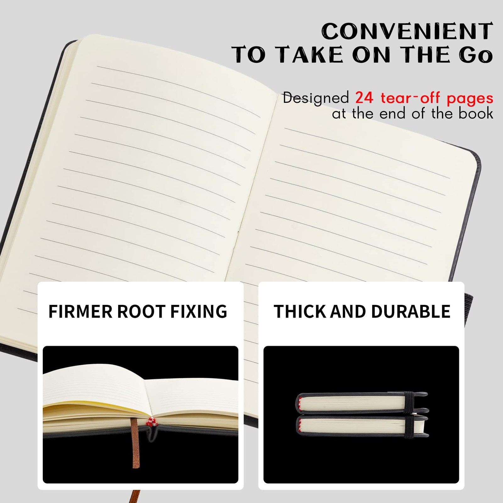 2Pack Pocket Notebook Small Notebook Journal Notebook 4 inches x 5.7 inches 200p