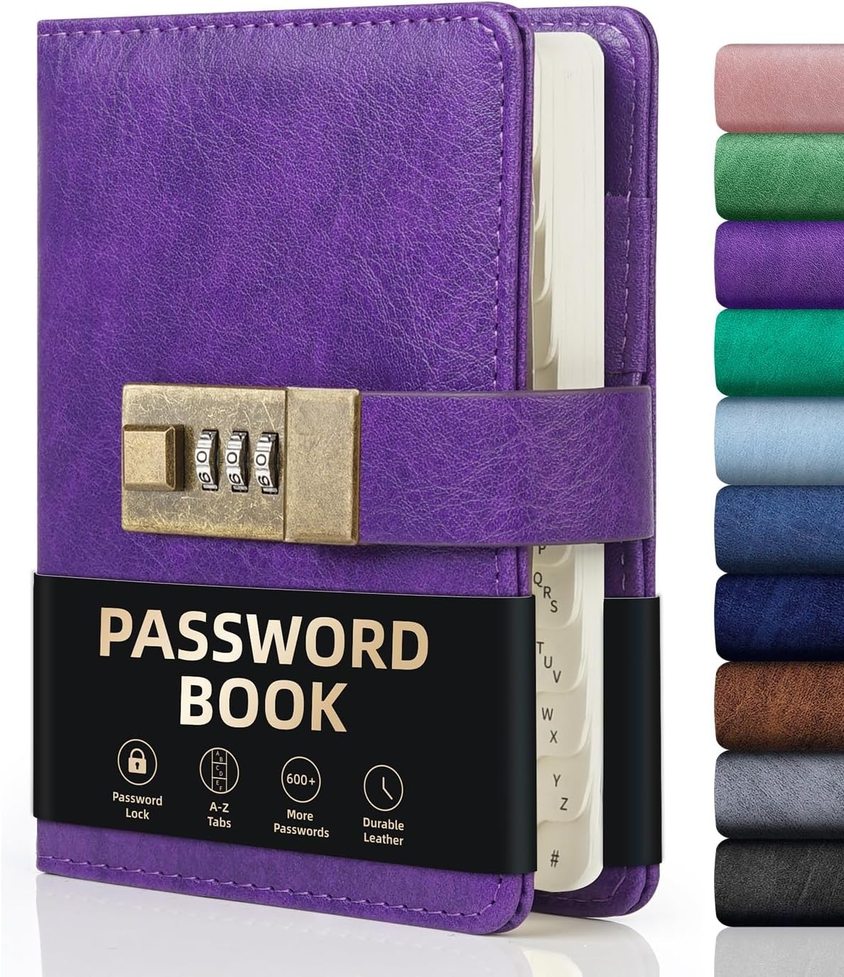 Password Logbook with Lock and Tabs – 208 Pages for Ultimate Security