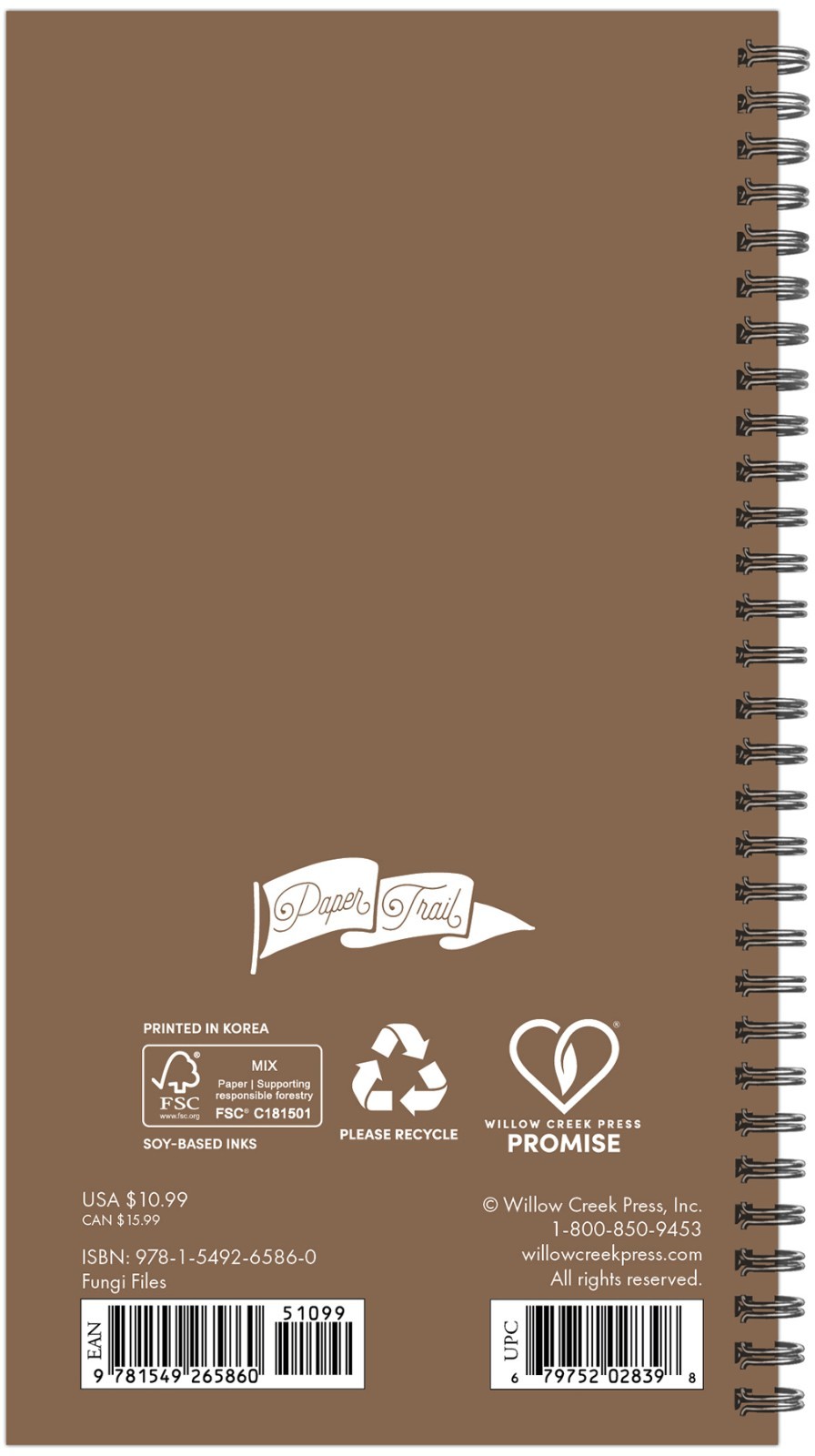 Fungi Files AY July 2026 – June 2027 3.5″ x 6.5″ Softcover Weekly Spiral Planner