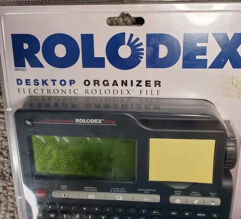 Vintage Rolodex 32K Desktop Organizer Electronic Rolodex File EL4132 NOS 1994