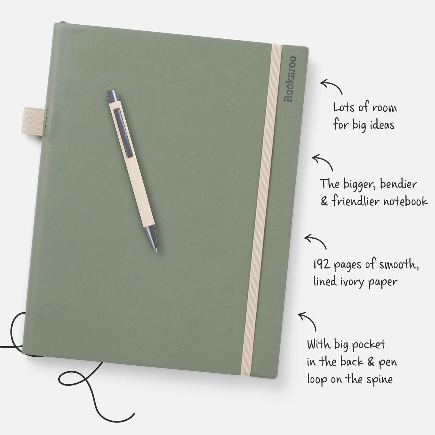 IF Bookaroo Bigger Things Notebook Journal – Navy