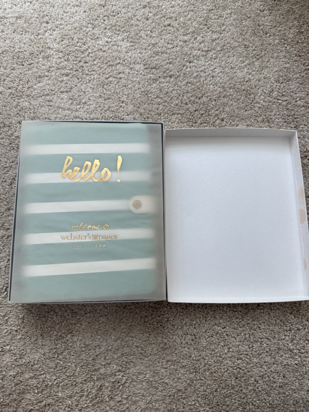 Webster’s Pages Planner, A5 Teal/white Planner Kit, New