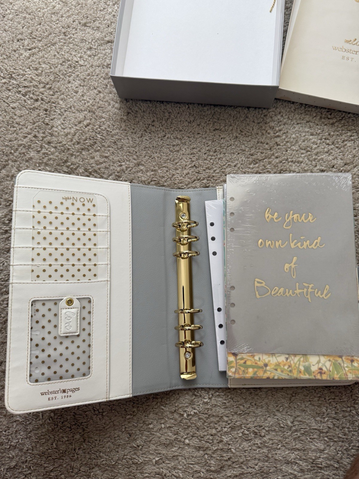 Webster’s Pages Planner, A5 Teal/white Planner Kit, New