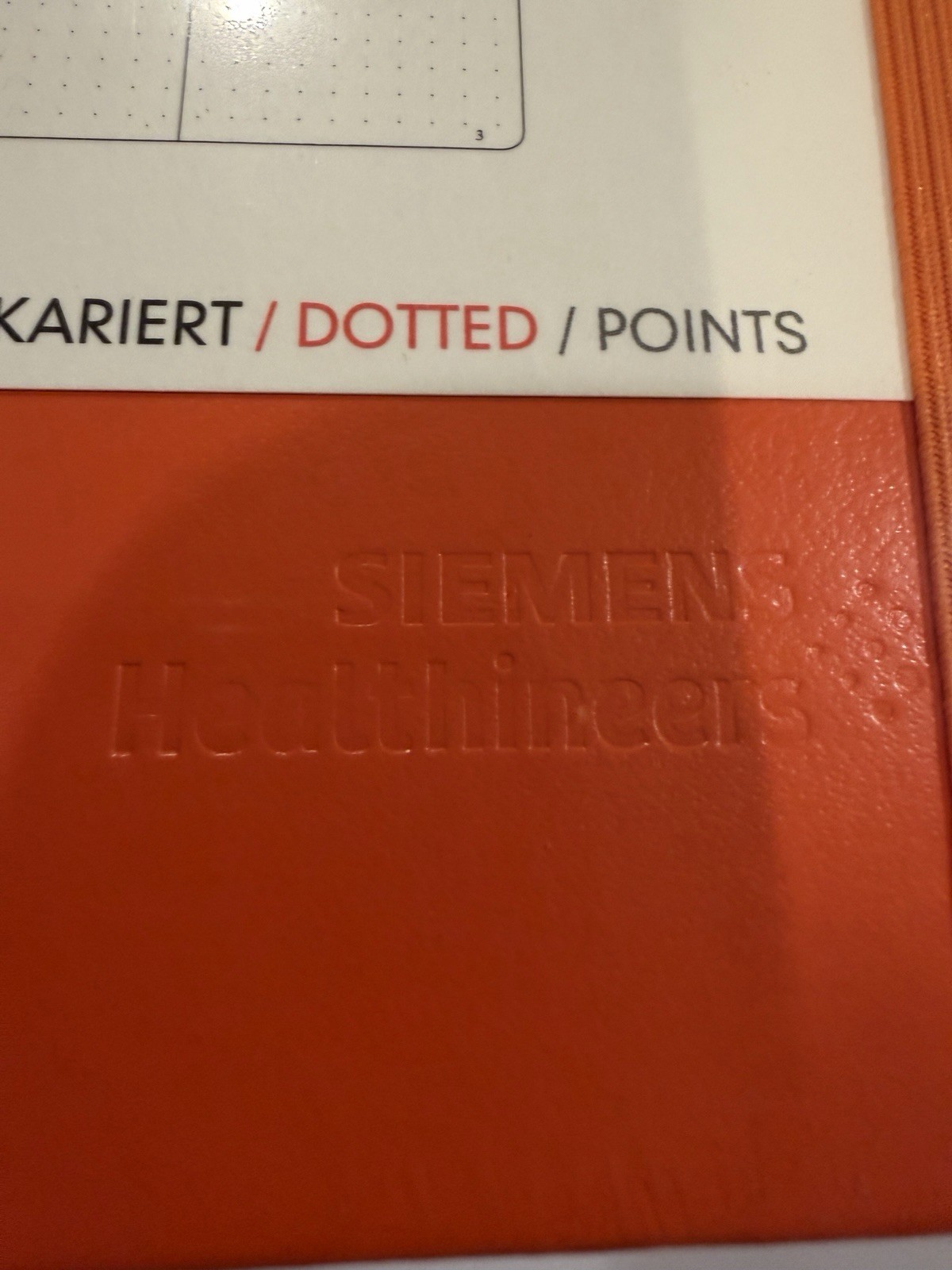 Orange Notebook, Blank – Siemens Healthineers Logo