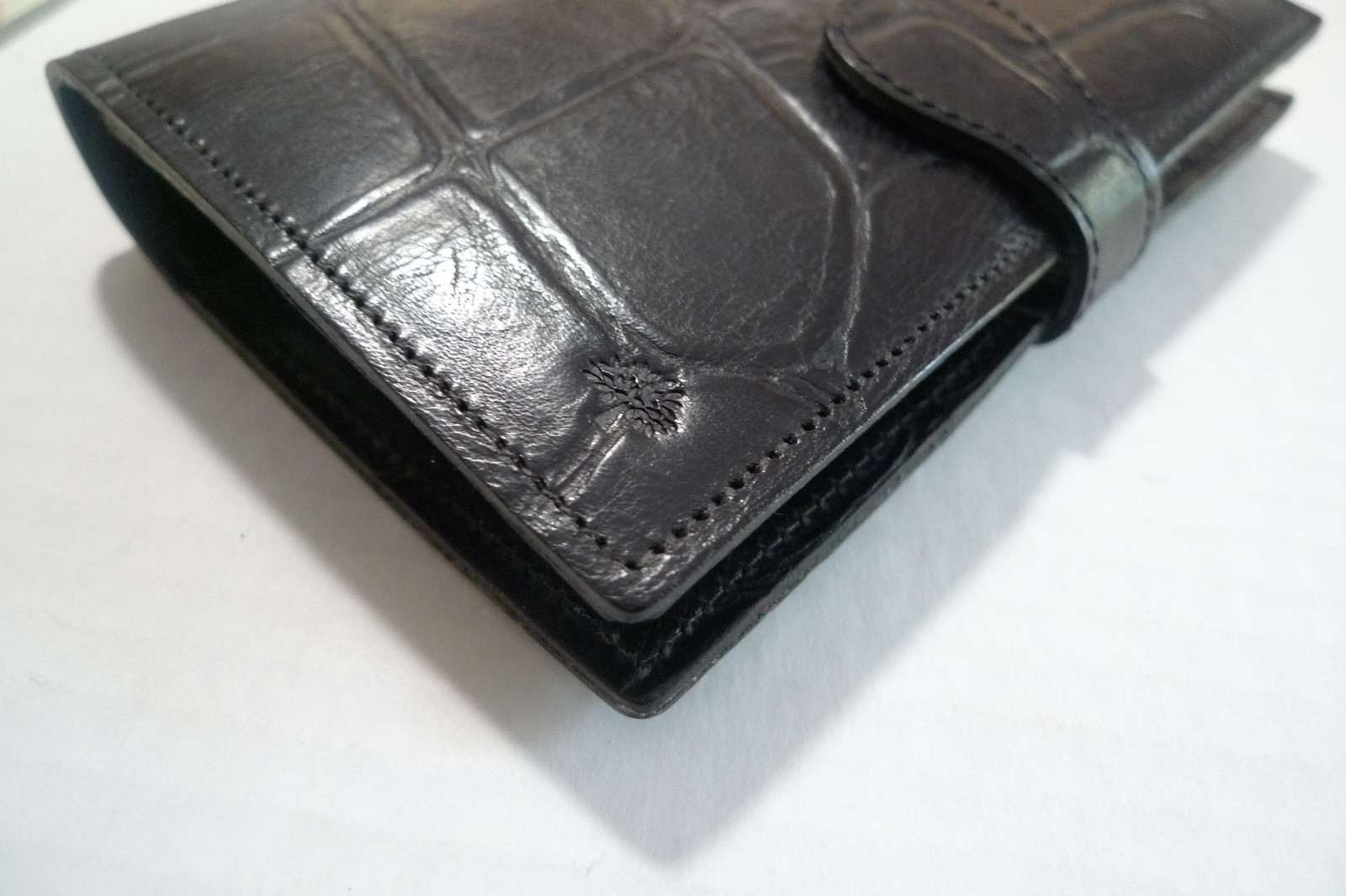 MULBERRY – POCKET BOOK AGENDA – MADE @ UK – BLACK CONGO LEATHER – NEW OLD STOCK