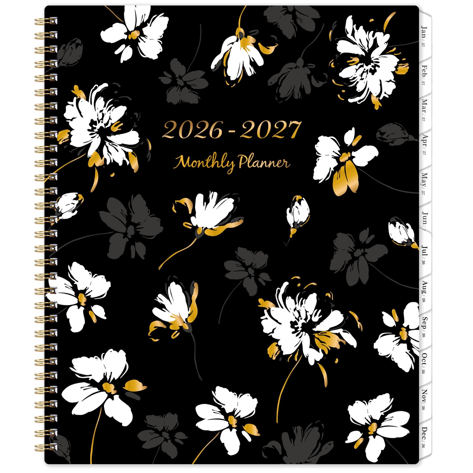 2026-2027 Monthly Planner – 9 inches X 11 inches, Black