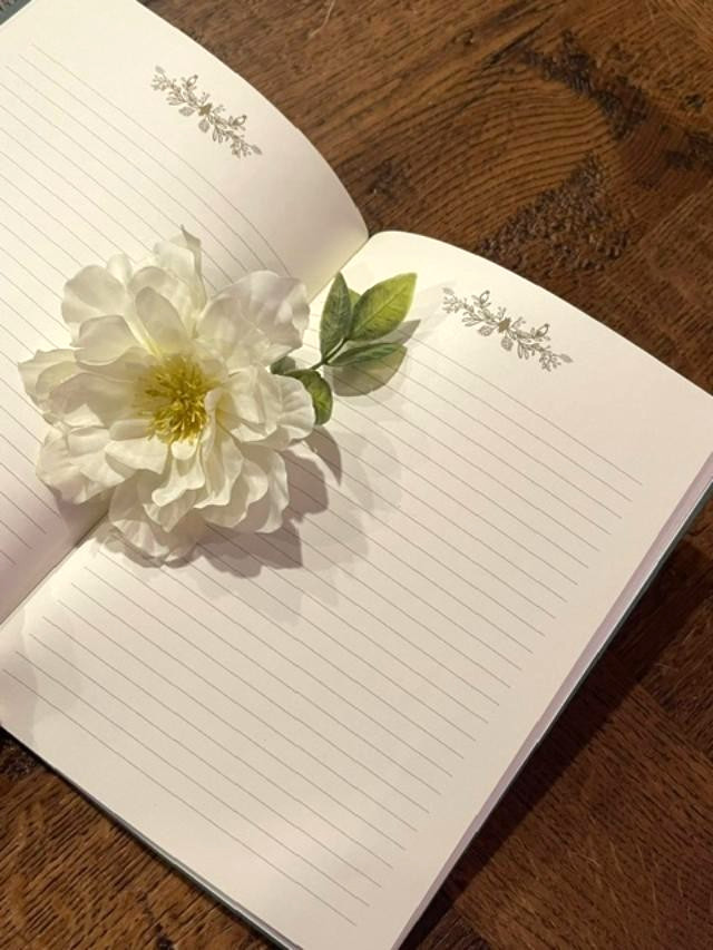 NEW! Rifle Paper Co Aster~ Soft Cover Journal/NotebooK Saddle Stitch~Ruled Pages