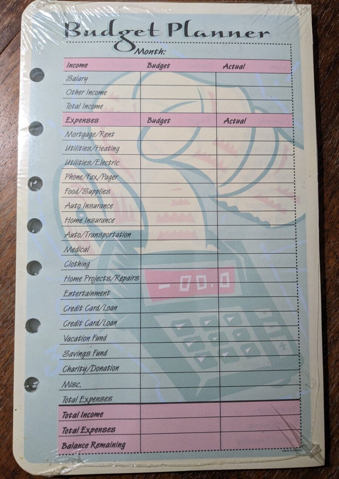 Vintage 2001 Day-Timer Navigator Budget Planner Pads – 5.5 in X 8.5 in
