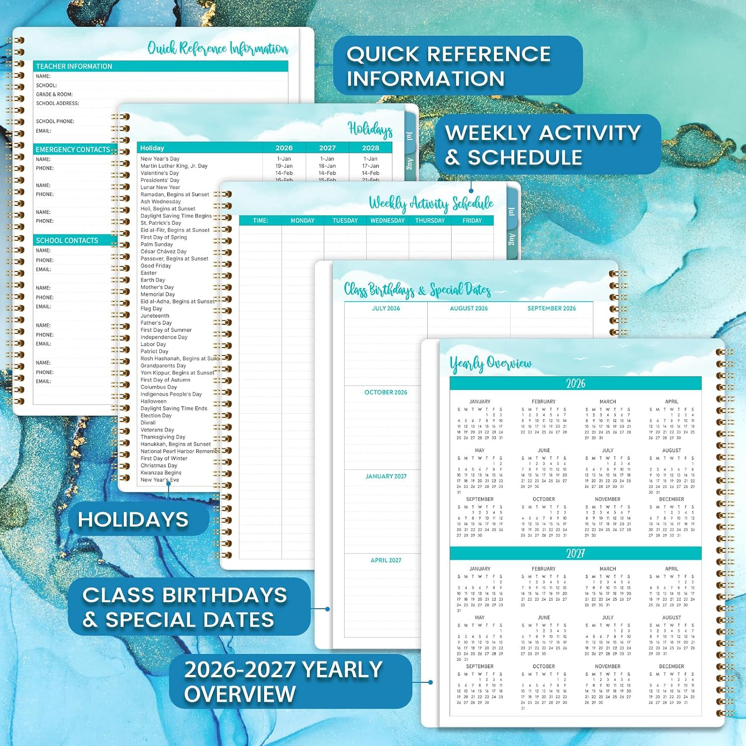Teacher Planner 2026-2027 – Teacher Lesson Planner from July 2026 to June 2027