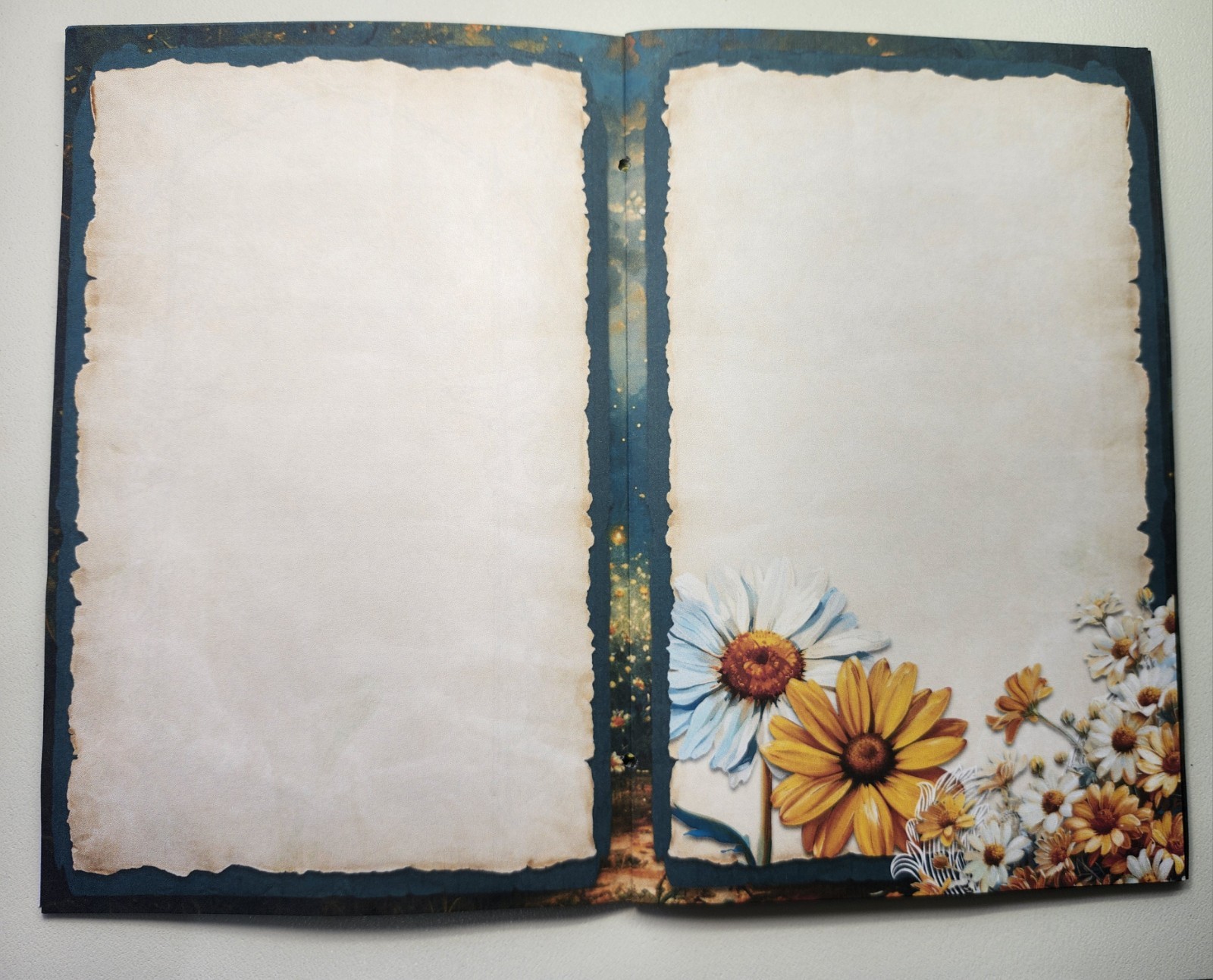 Junk Journal Blank Booklet “A SUMMER HAUNTING” Ghost HANDMADE LG 8.5″x5.5″ 40pg