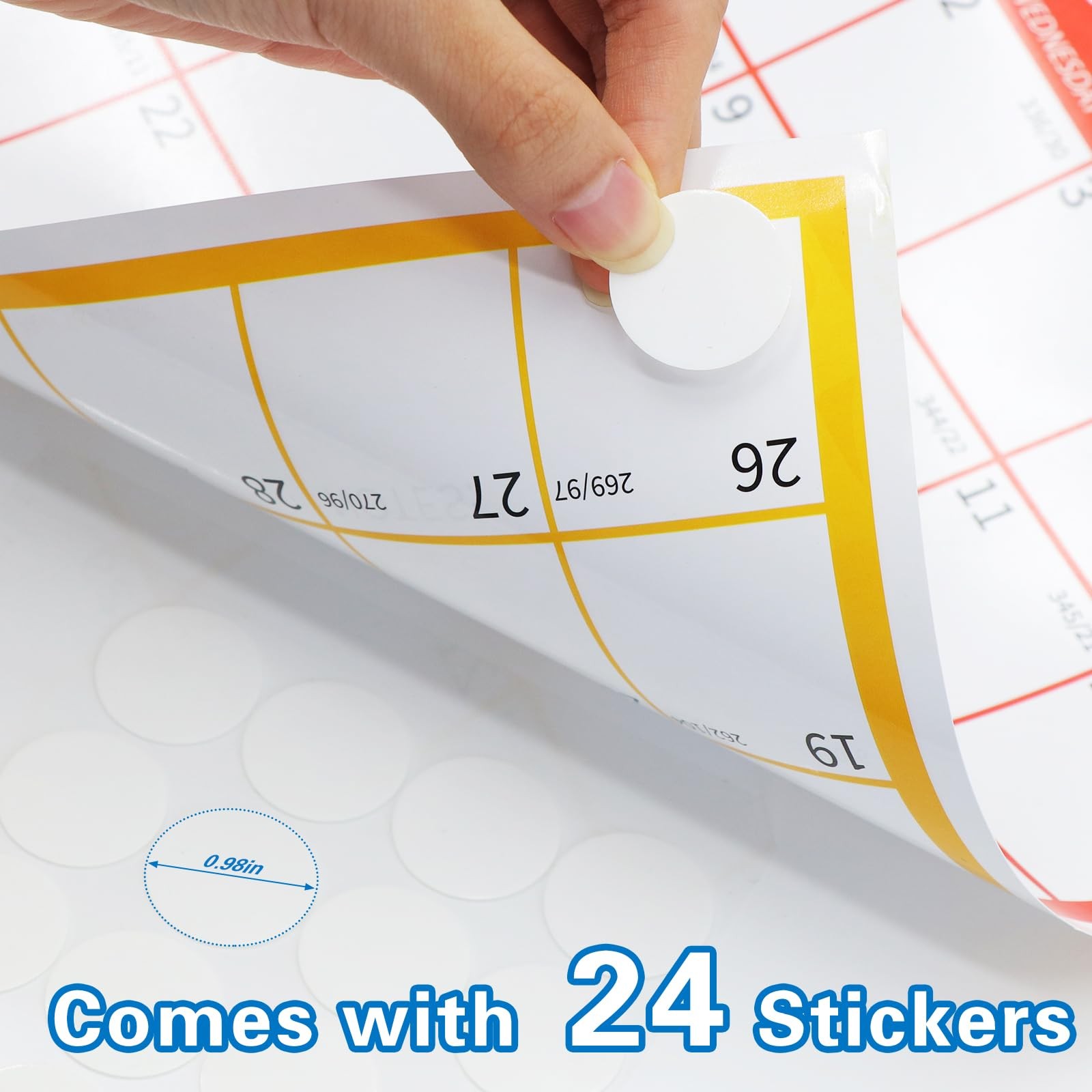 2026-2027 Large Dry Erase Calendar for Wall 48″ x 32″ x 32″, Colorful