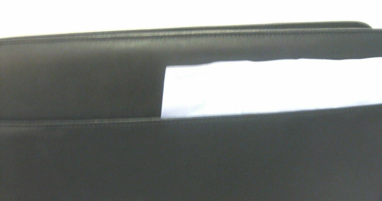 Leather Dark Brown Padfolio Zipper Closure Compact Disc Holder Padfolio CD Music
