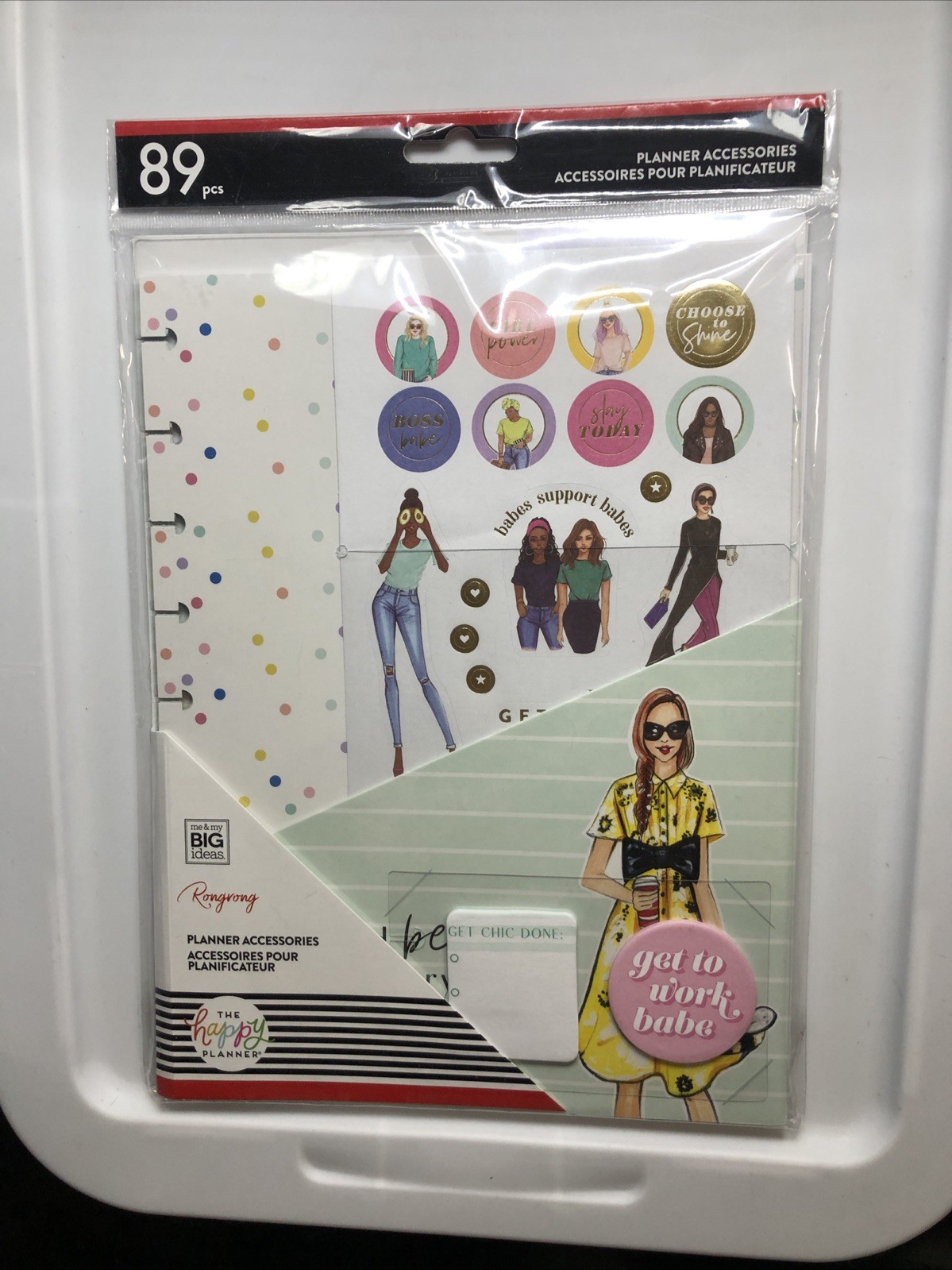 THE HAPPY PLANNER CLASSIC RONGRONG EVERYDAY BEAUTY ACCESSORIES. 89 pcs.
