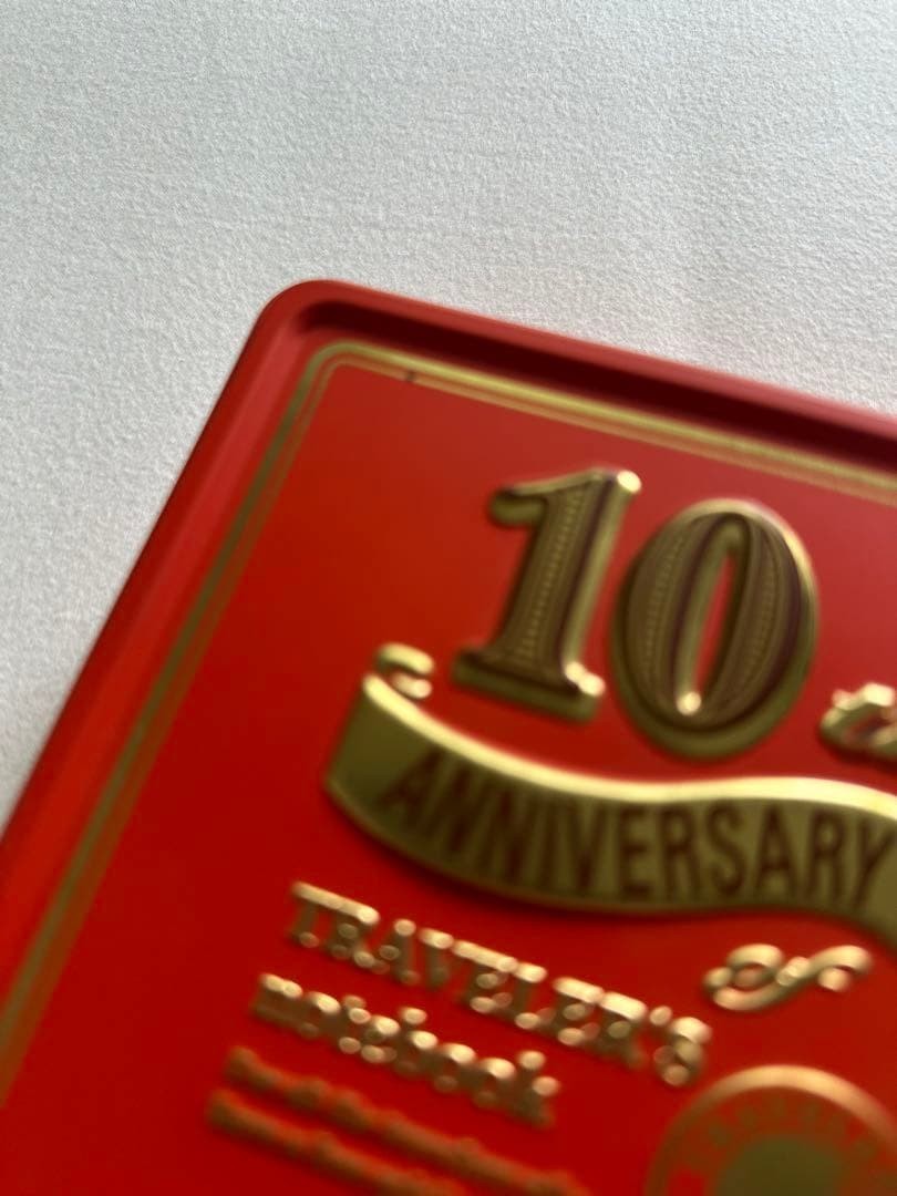 Traveler’s notebook factory 10th Anniversary Orange box and sticker only